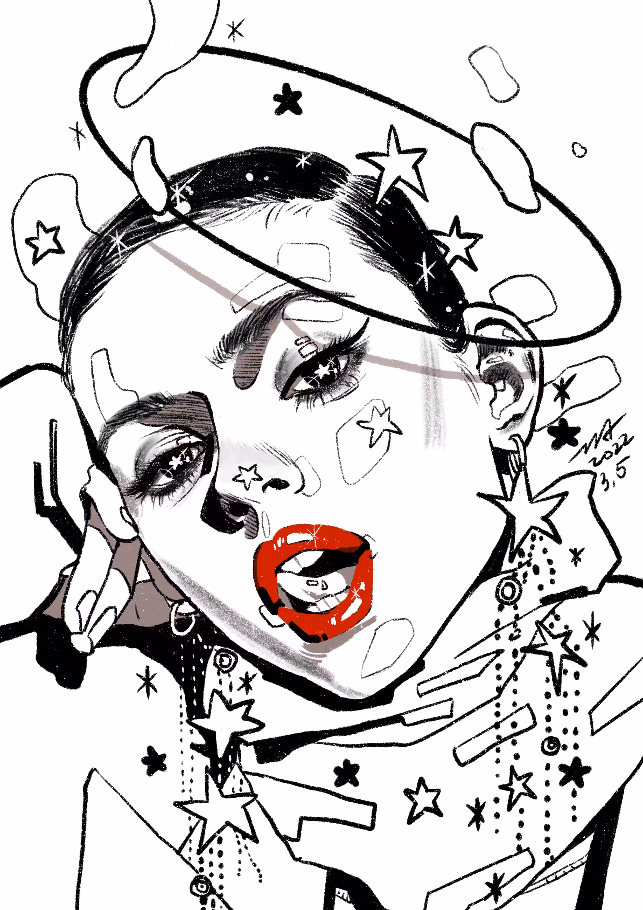 lines of aura-bloody lip  #011