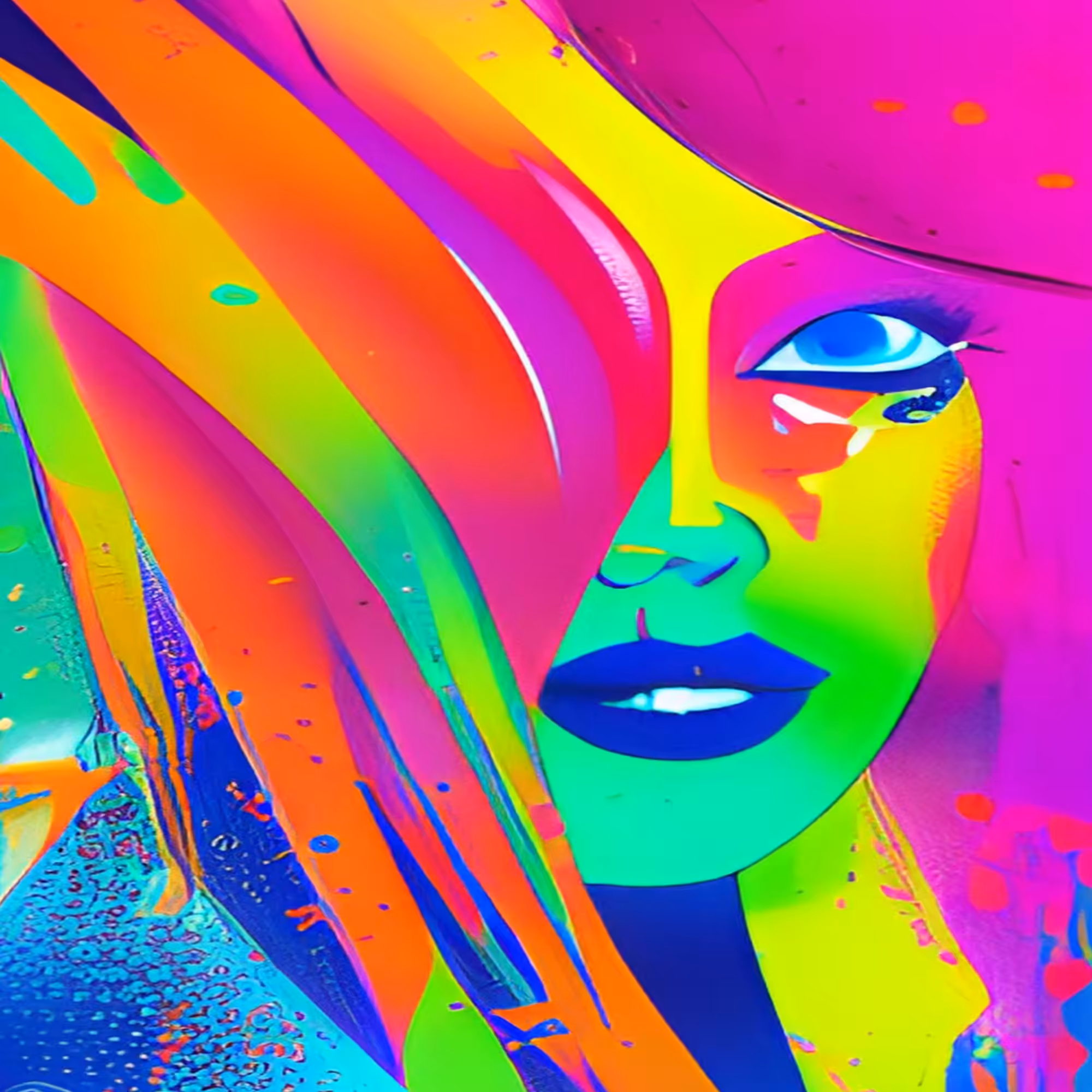 abstract woman colored 1