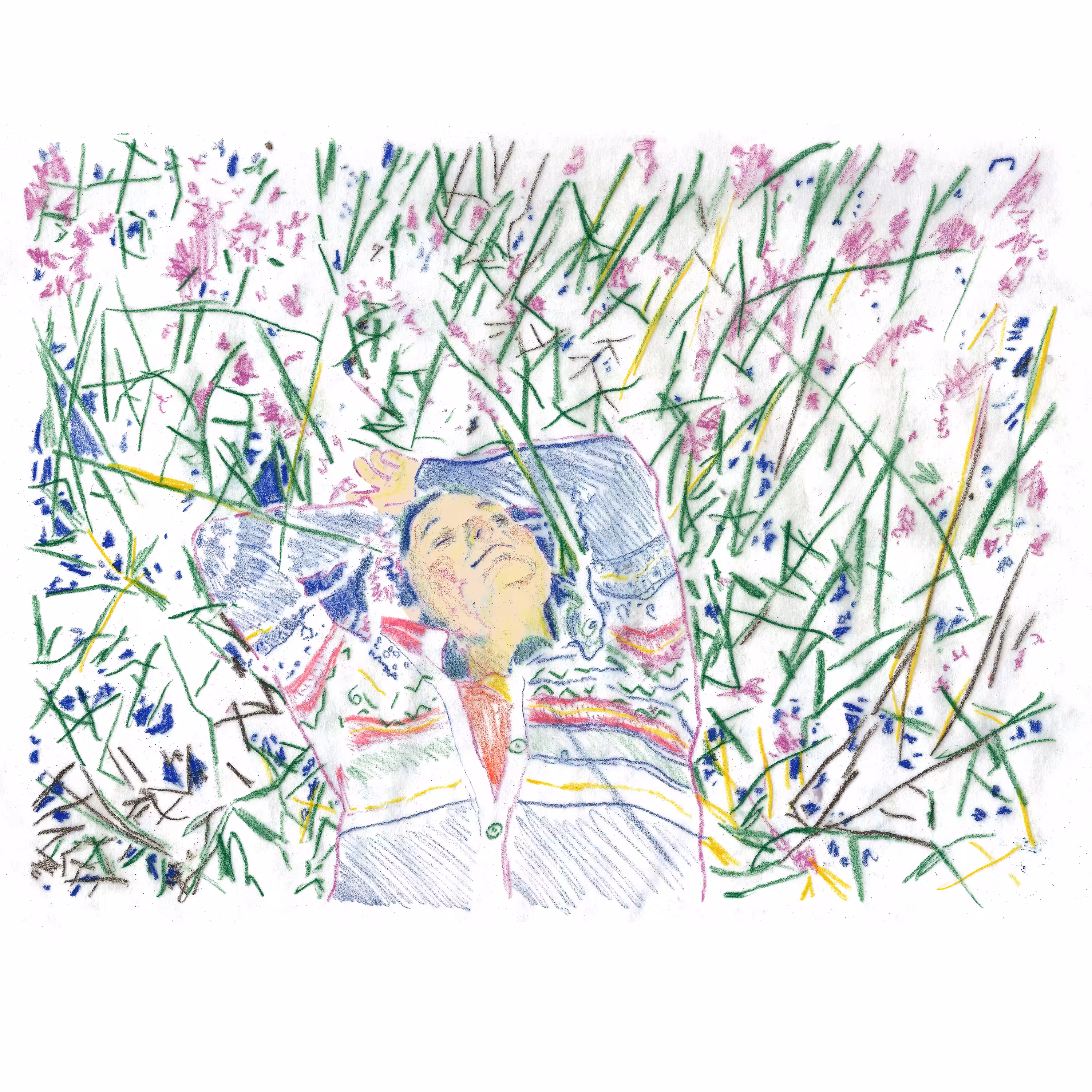 on grass and flowers