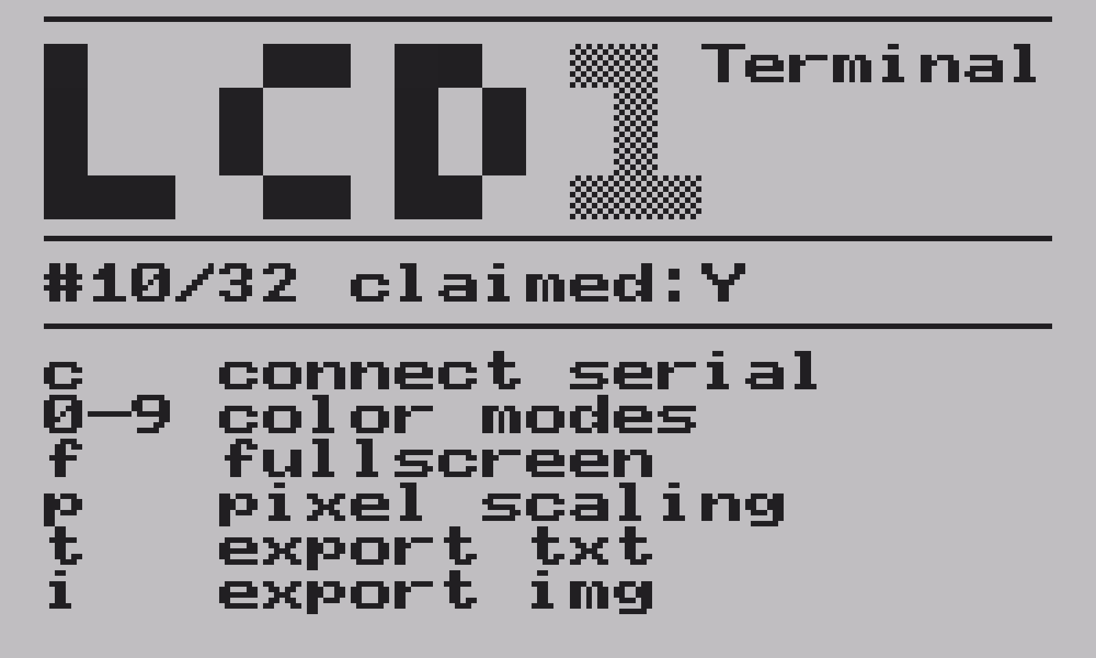 LCD 1 #10/32