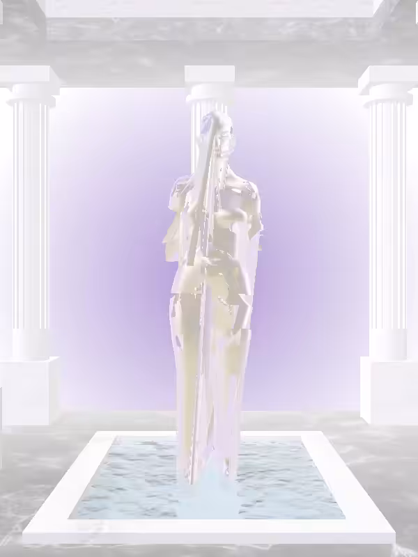 HeavenComputer: The Jumping Shimmery Violet Garden Woman #2438