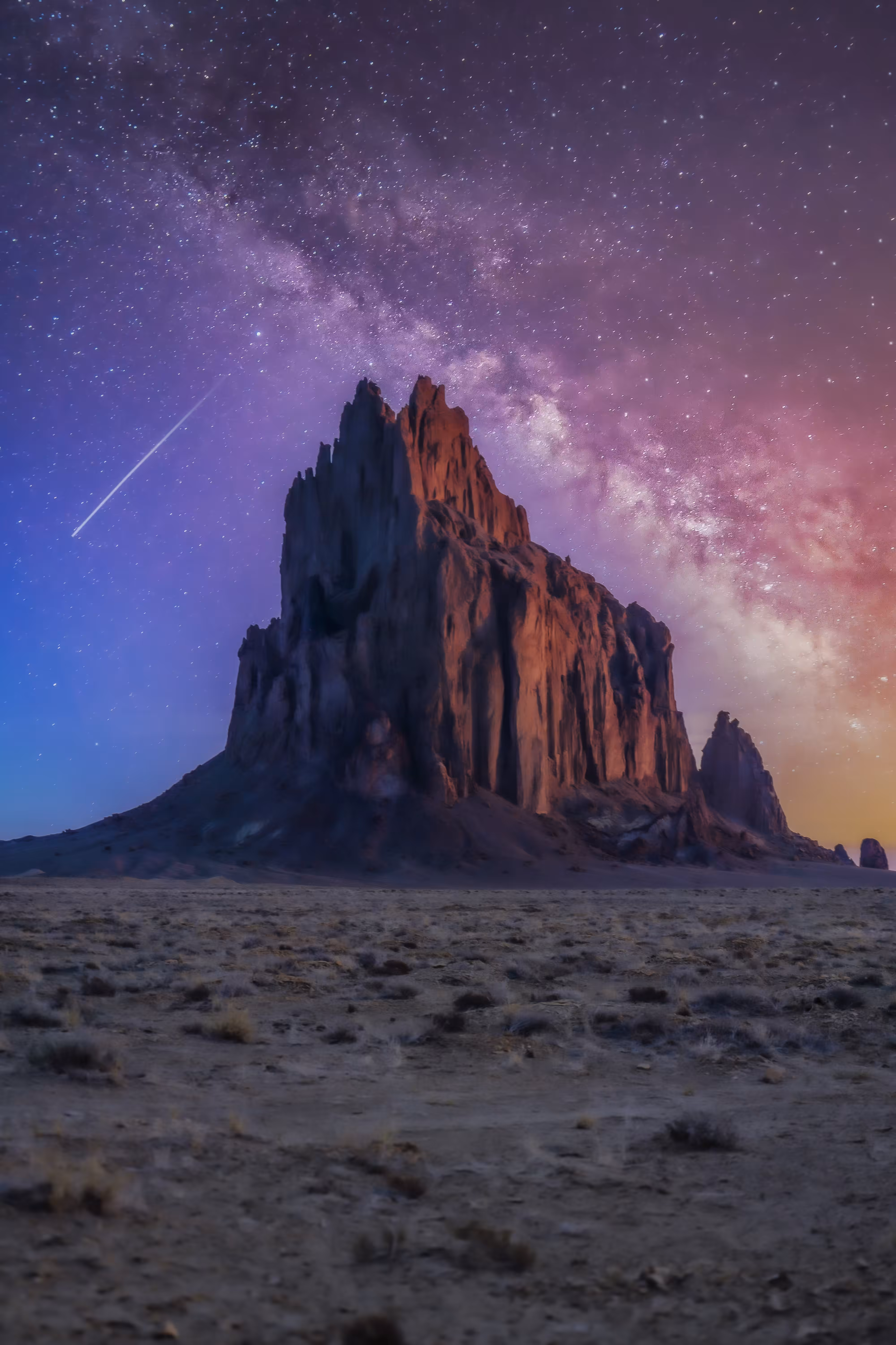 Milky Way Over Shiprock 