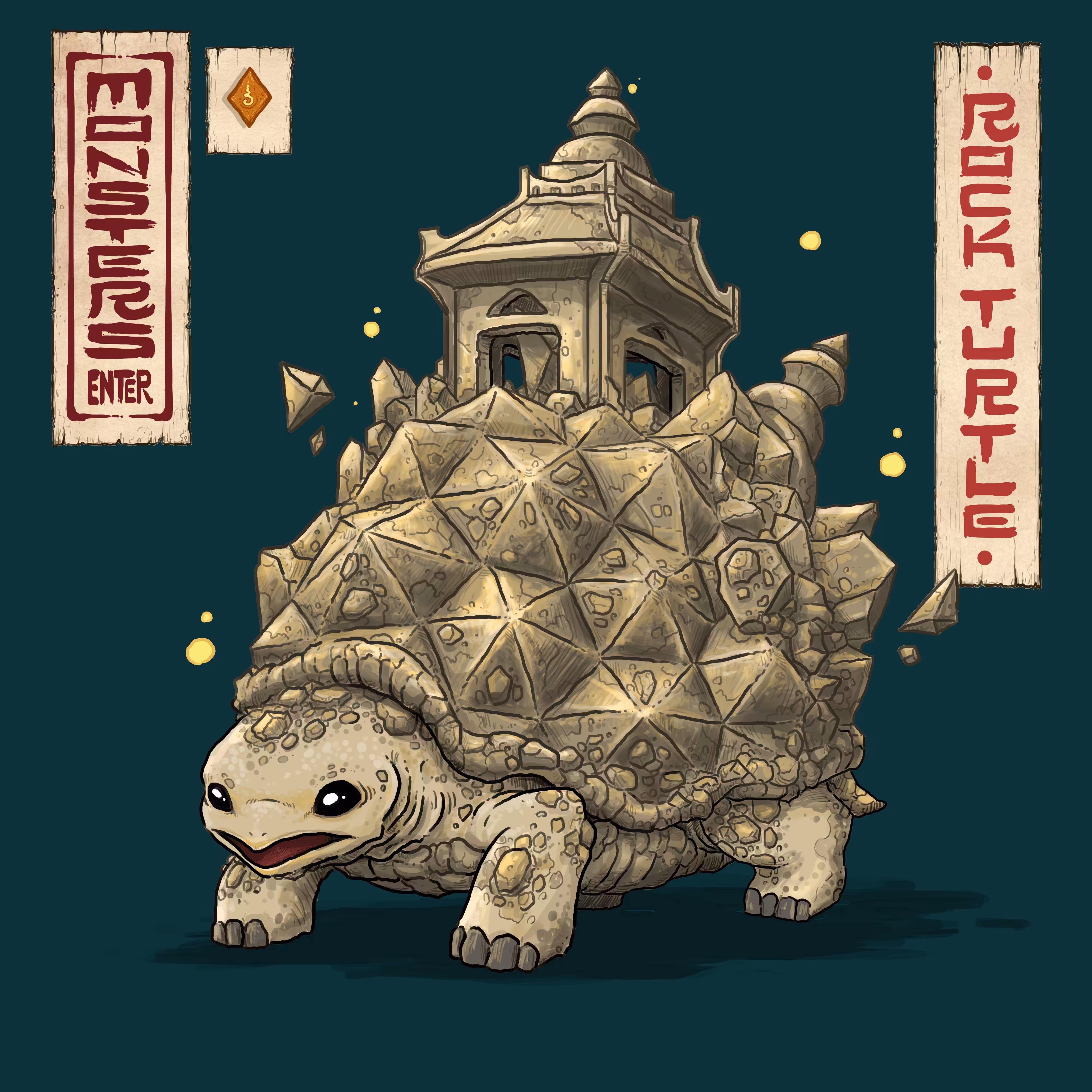MONSTERS ENTER #007 - Rock turtle