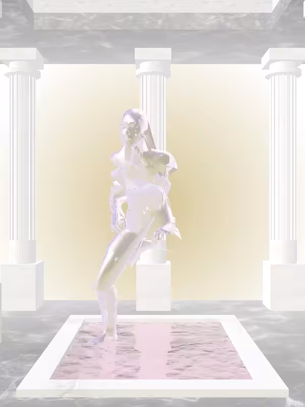HeavenComputer: The Kicking Shimmery Violet Garden Woman #1525