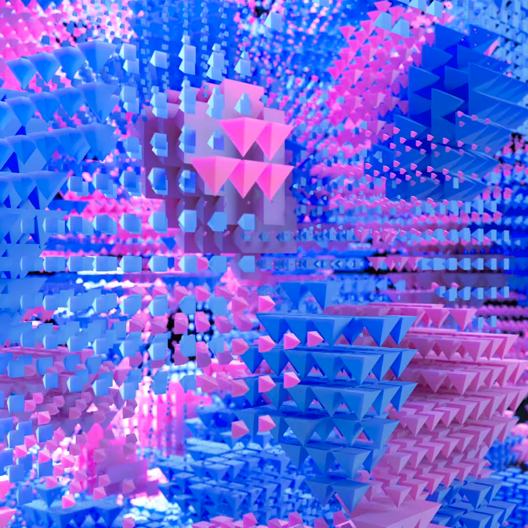 cellular noise with pink & blue