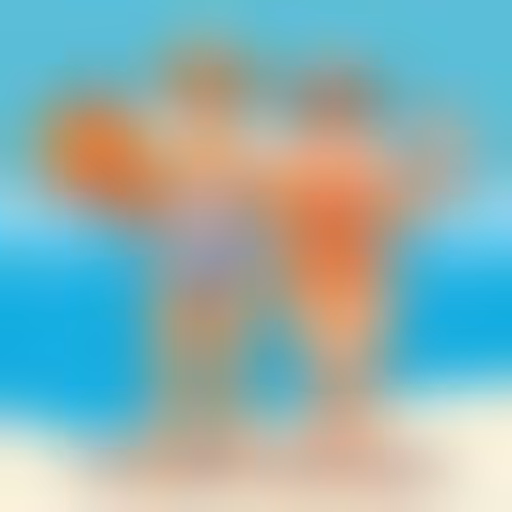 Marc et Albertine en maillot de bain