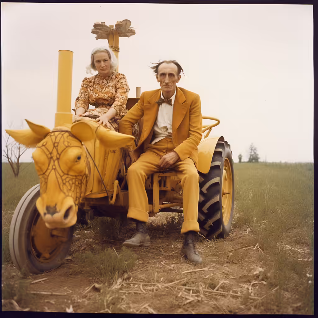 Marcel on a Tractor