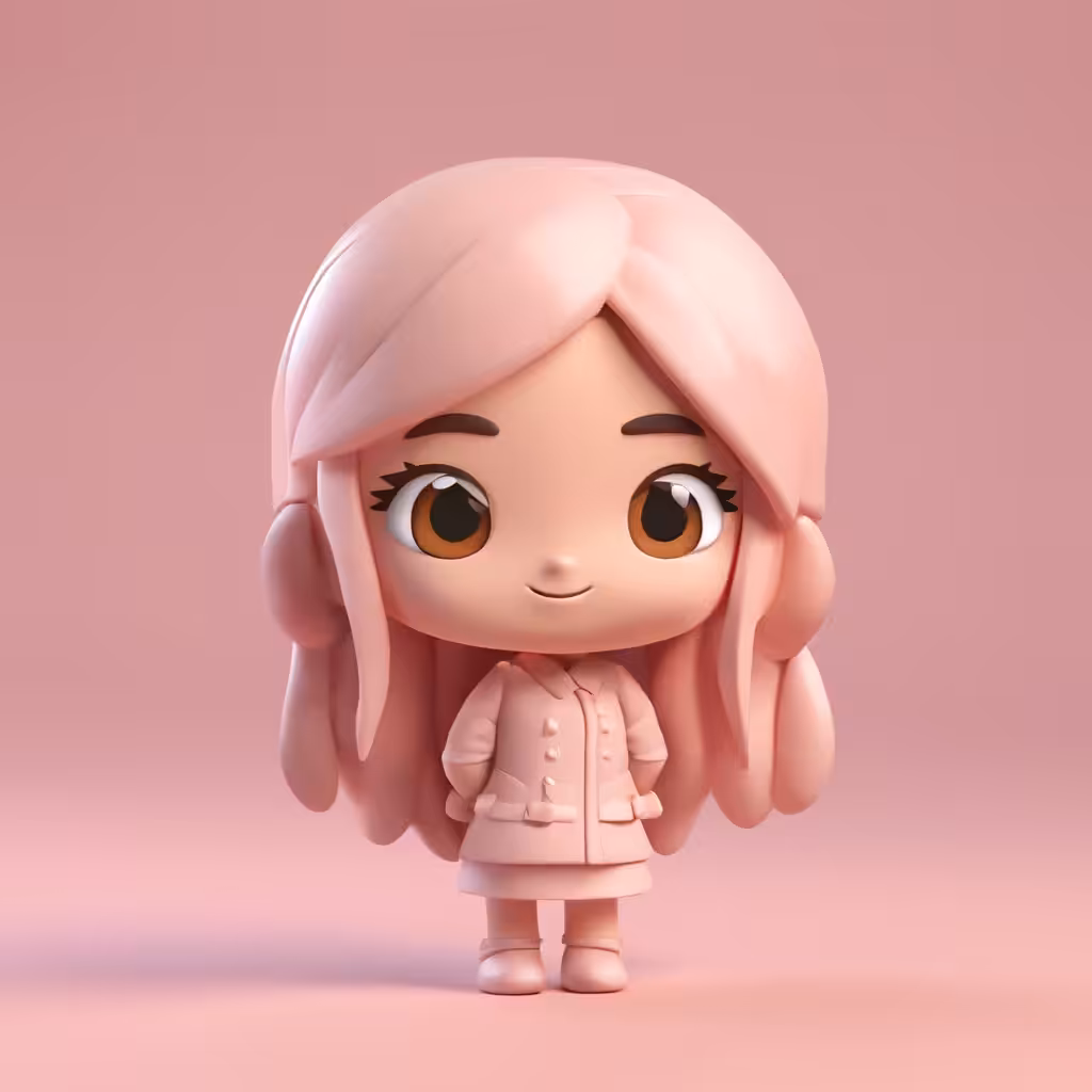 Adorable Girl Isometric Emoji
