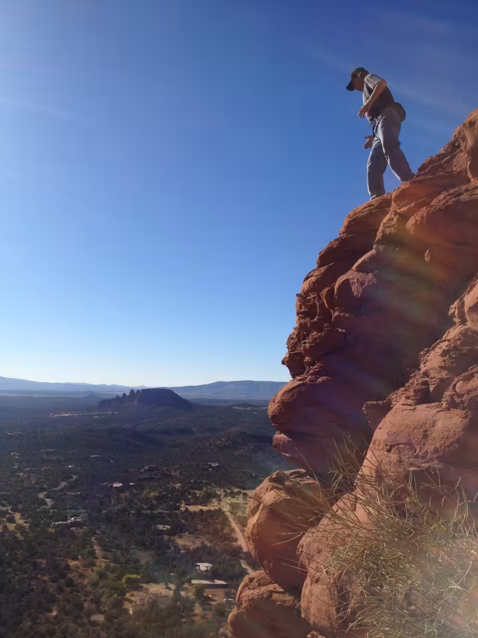 Leap of Faith #2 close to the top of Bell Rock in the VOC near Sedona Arizona