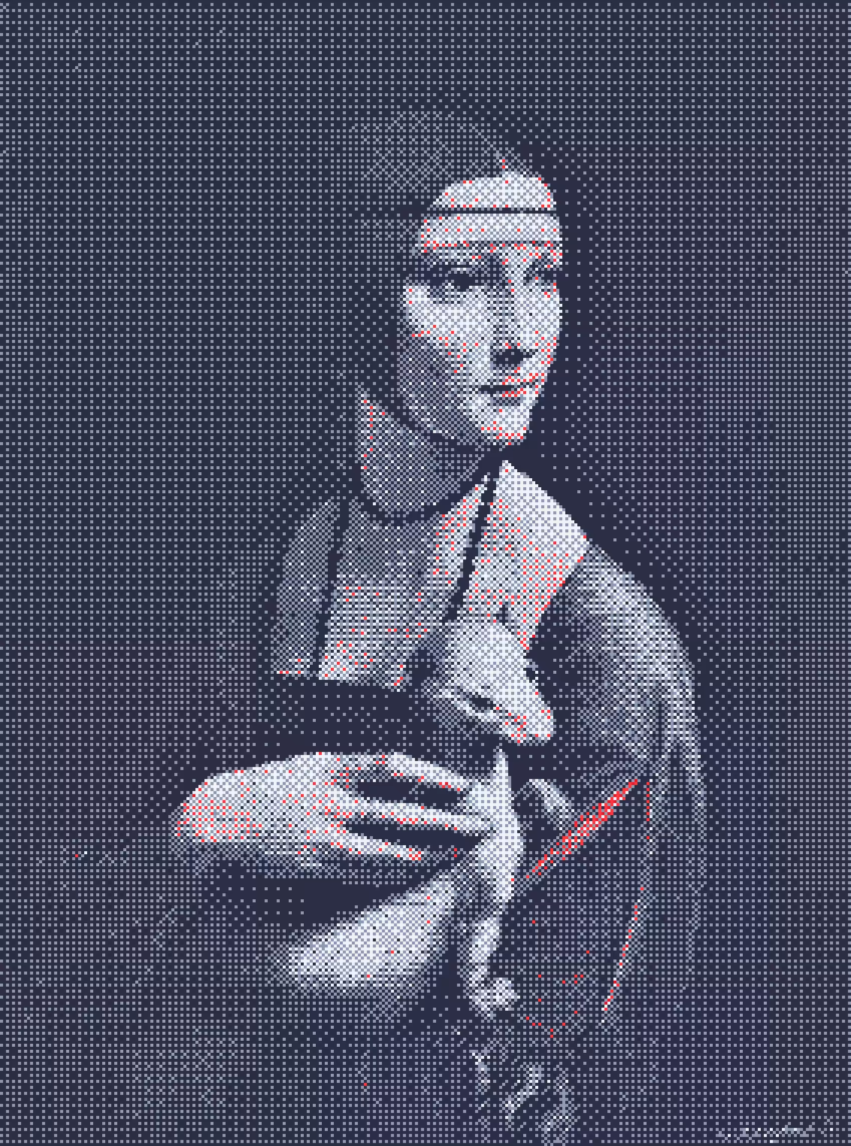 Lady with an Ermine by Leonardo da Vinci - 8bit Old Master Series