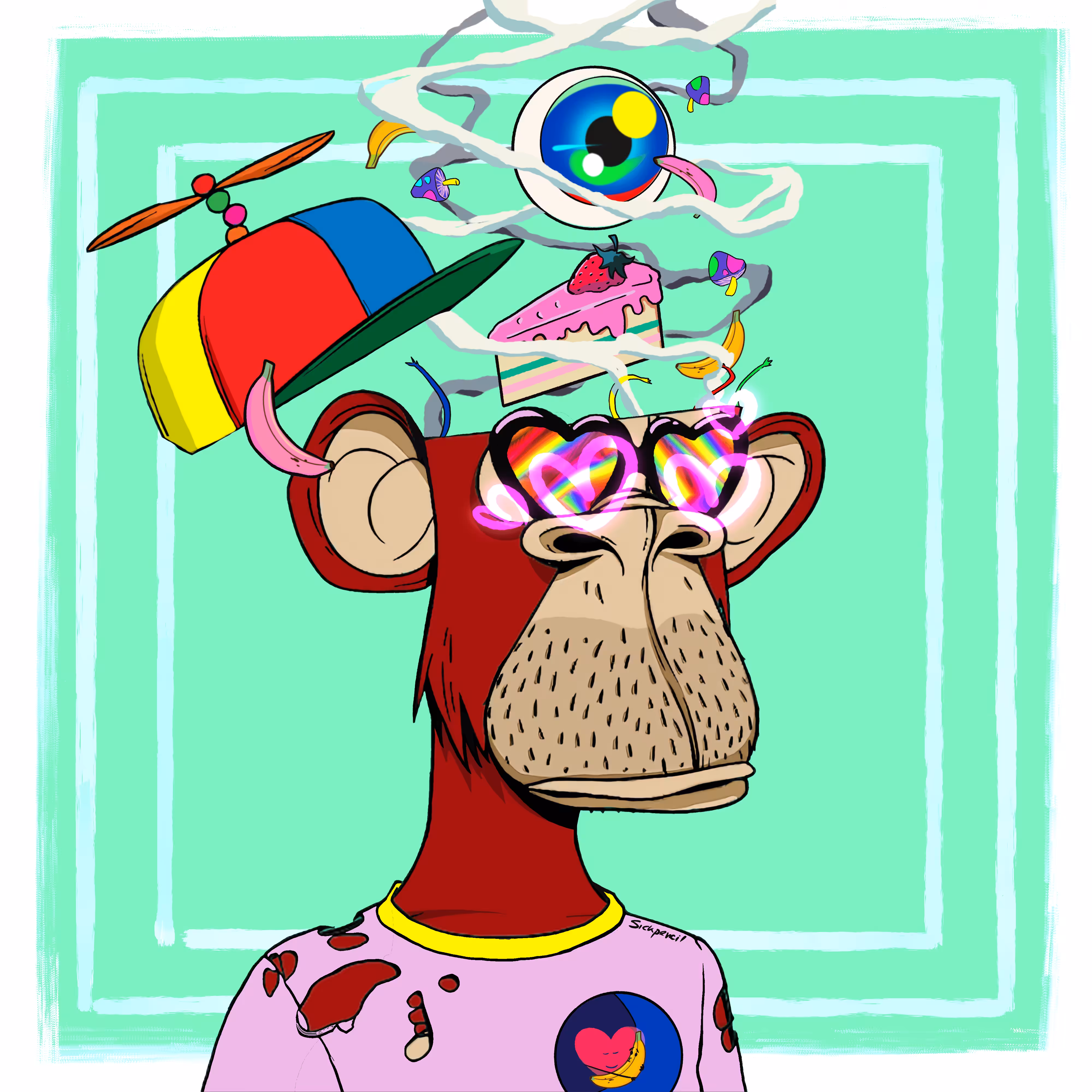 Bored Ape 7814 x Sickpencil