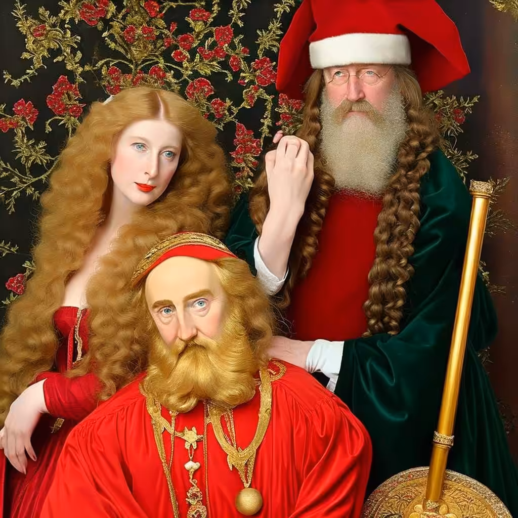 Mrs & Mr Claus with Saint Nicholas | Pre-Raffaello | Tkn. №16 | CC BY-SA