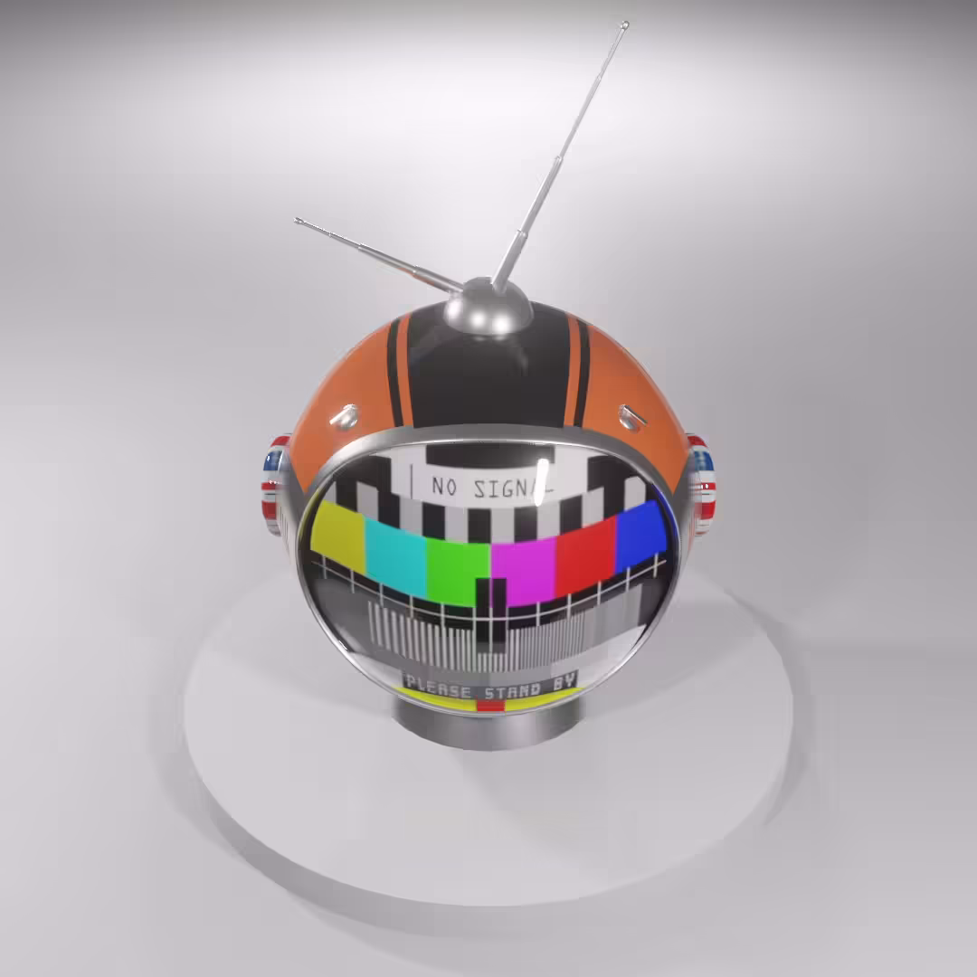 Astro Helmet 3D Animation TV