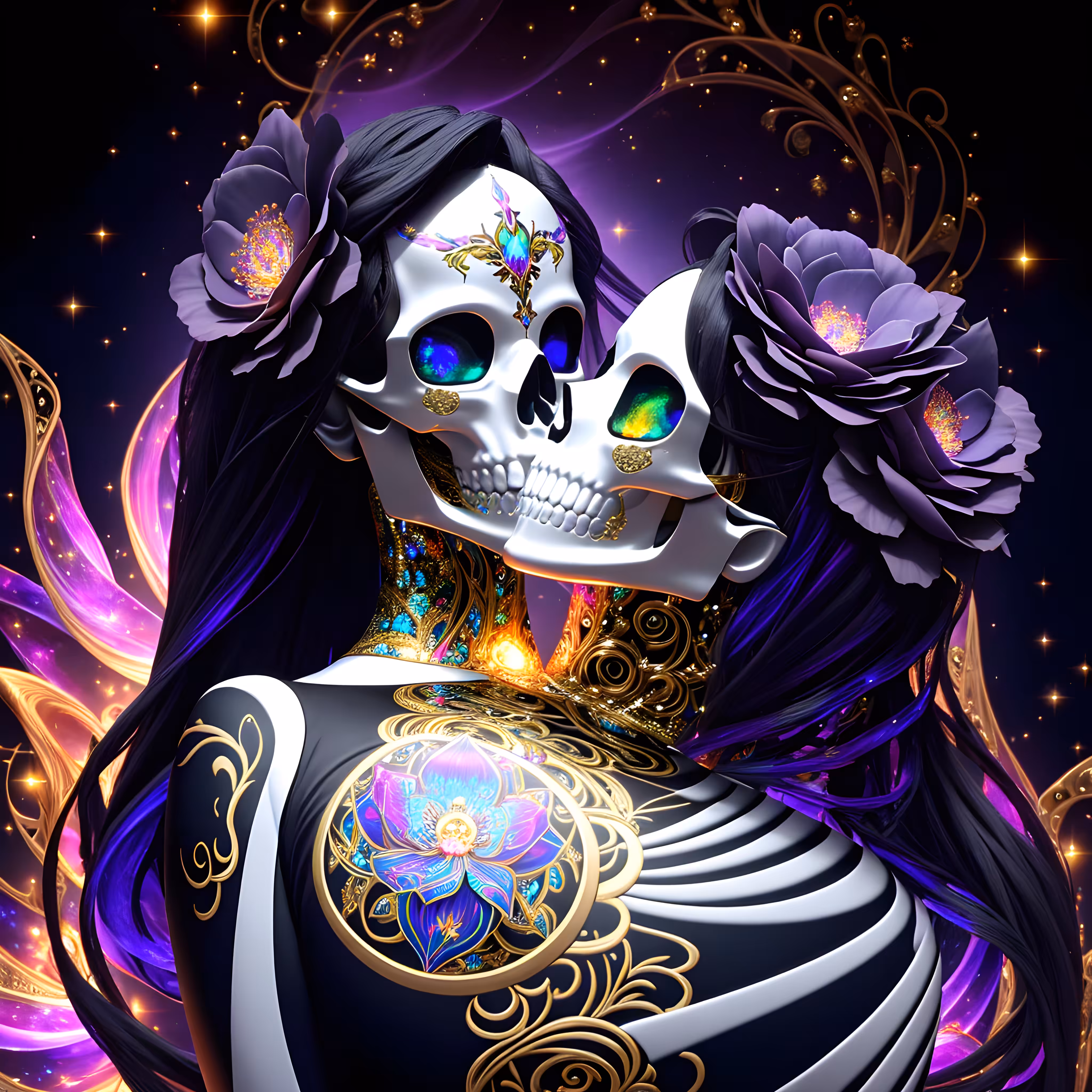 "Skull Symphony #10" 🕯️🌹💎
