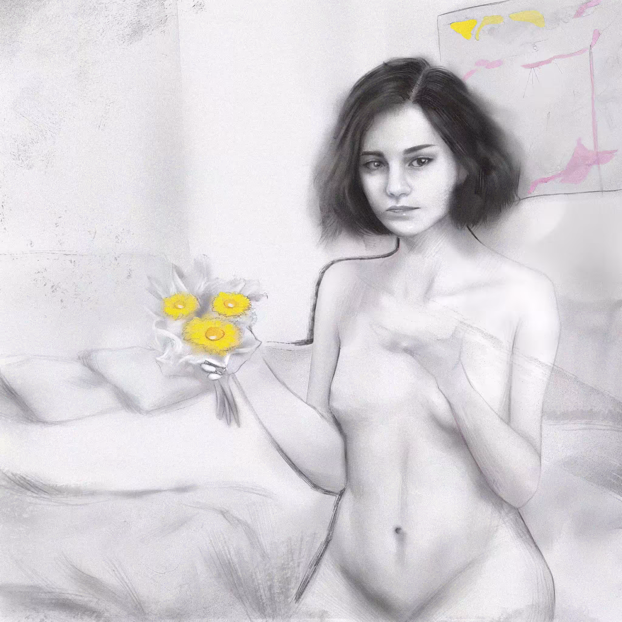 Woman with flowers no.1