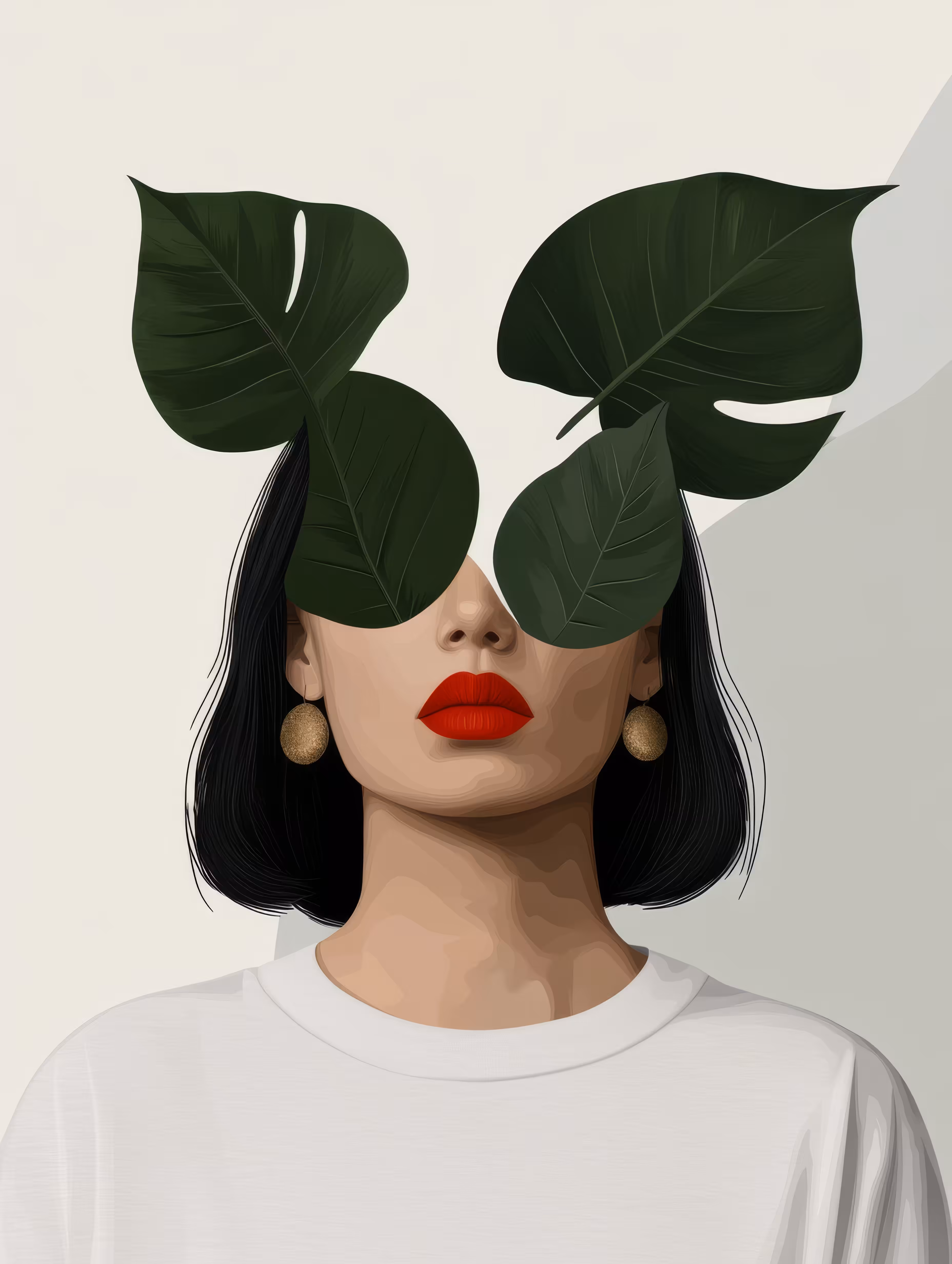 Monstera Mask