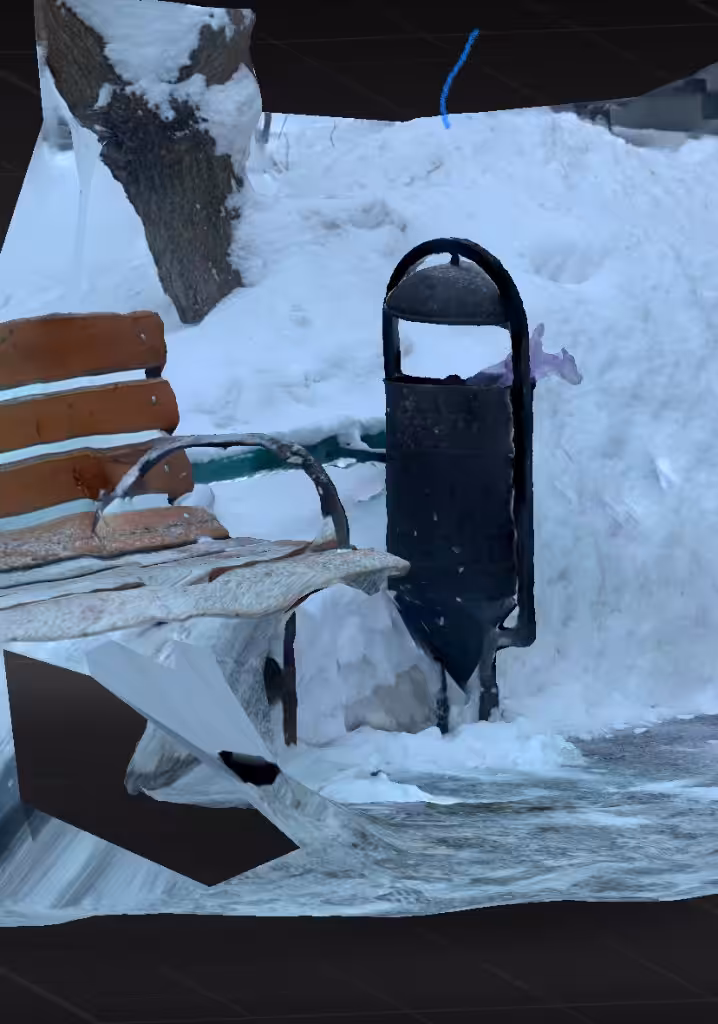 Feel the Russian winter 3 / Bench and Trash