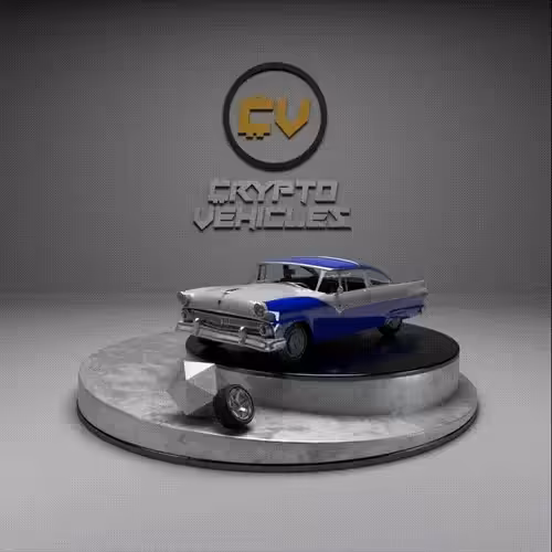 FORD CROWN VİCTORİA BLUE 1955