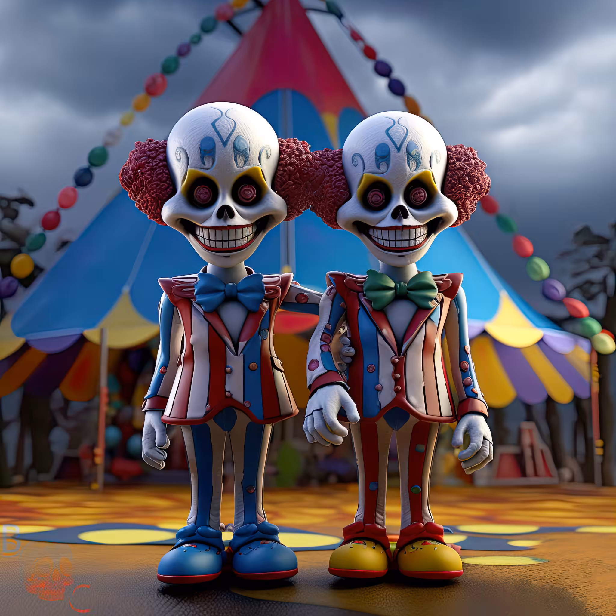 Burton Skull Crew 4 - Barry and Terry - Twin Clowns