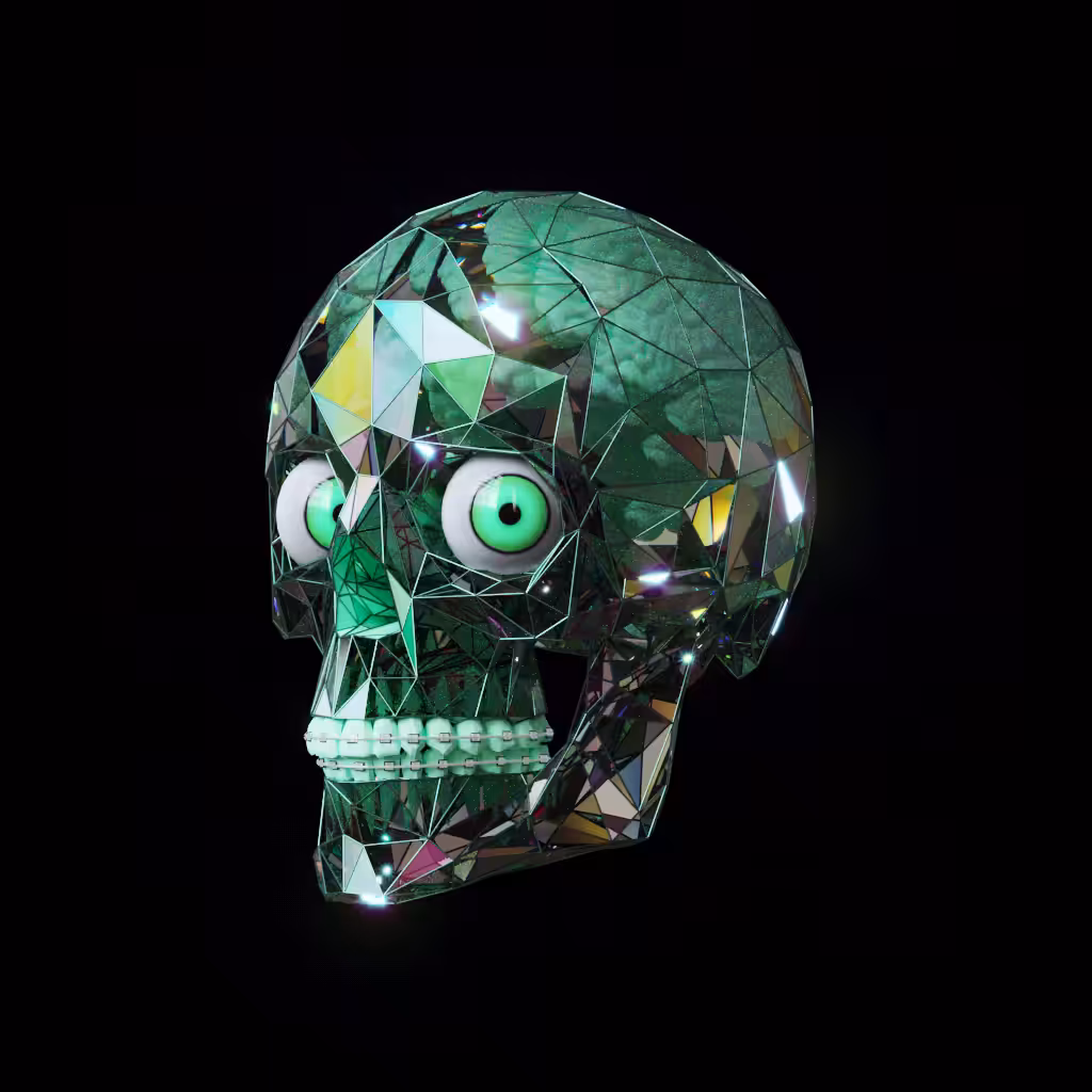 Diamond skull - Mint look
