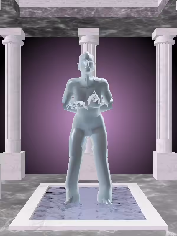 HeavenComputer: The Old Shimmery Blue Woman #2262