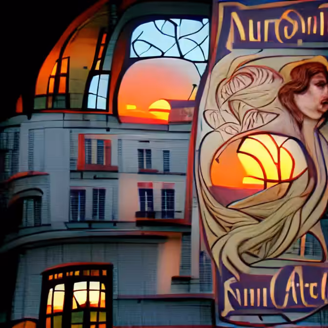 Art Nouveau Sunset 4