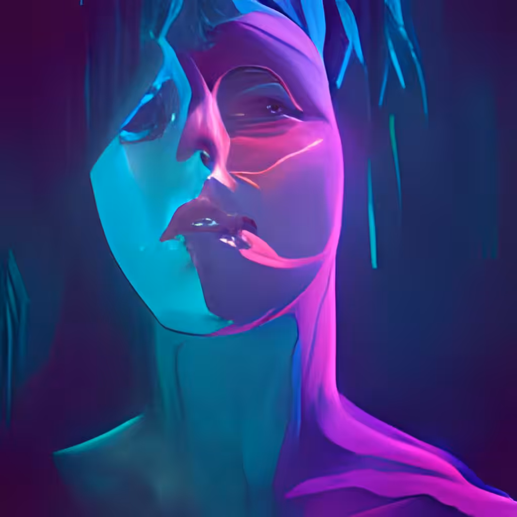 neon face