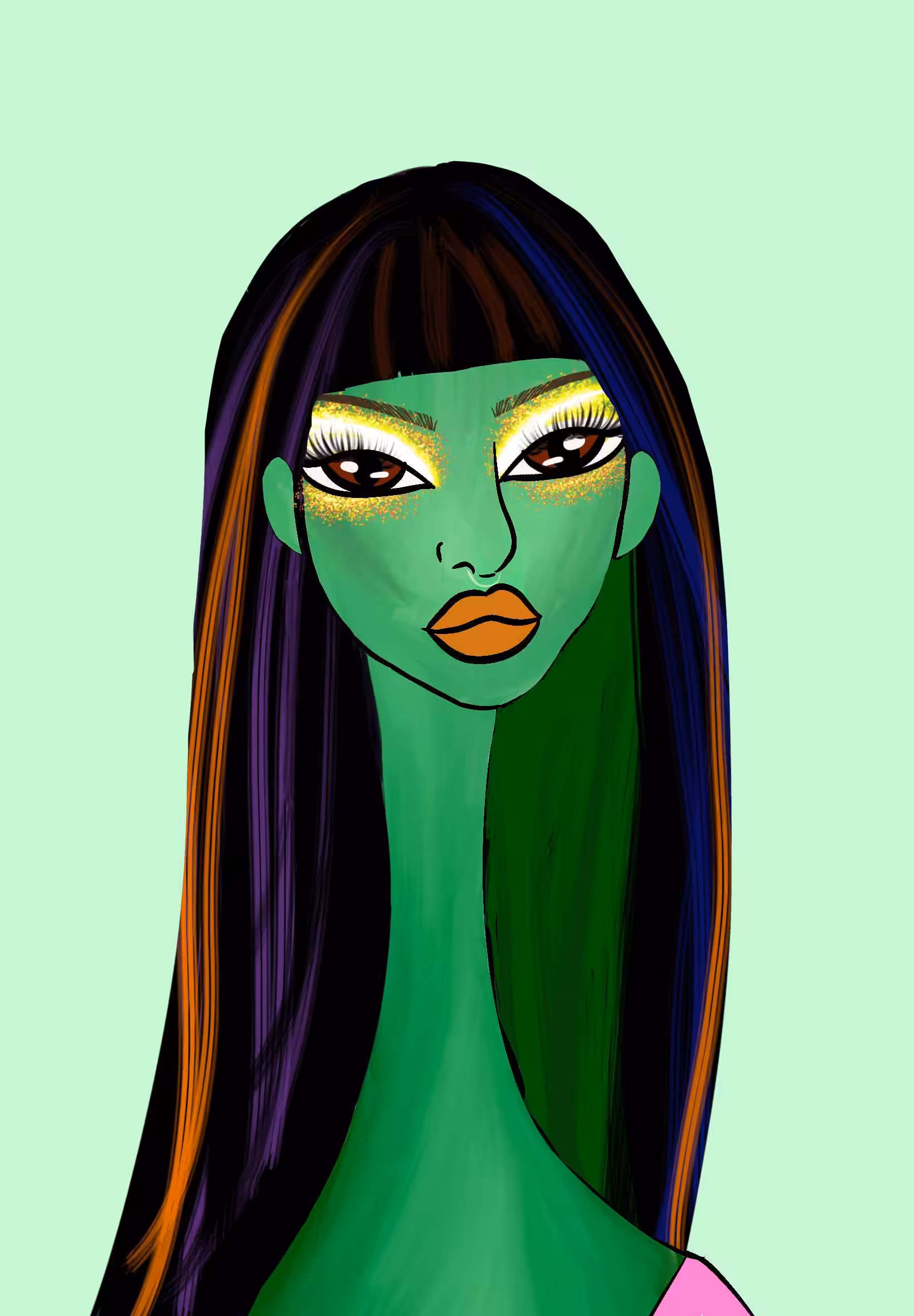 Long Neckie Lady #1032