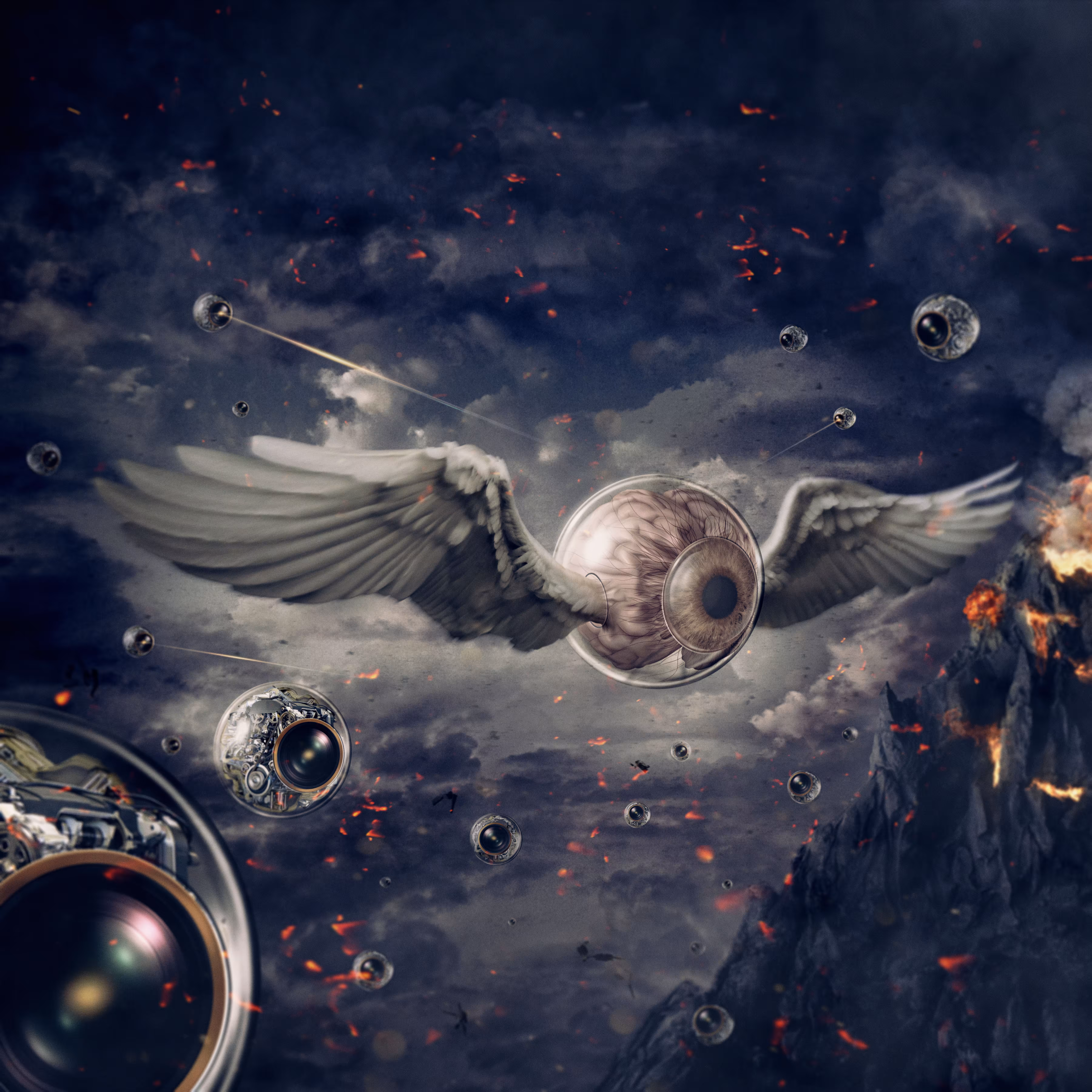 Flying eyeball - the dark knight