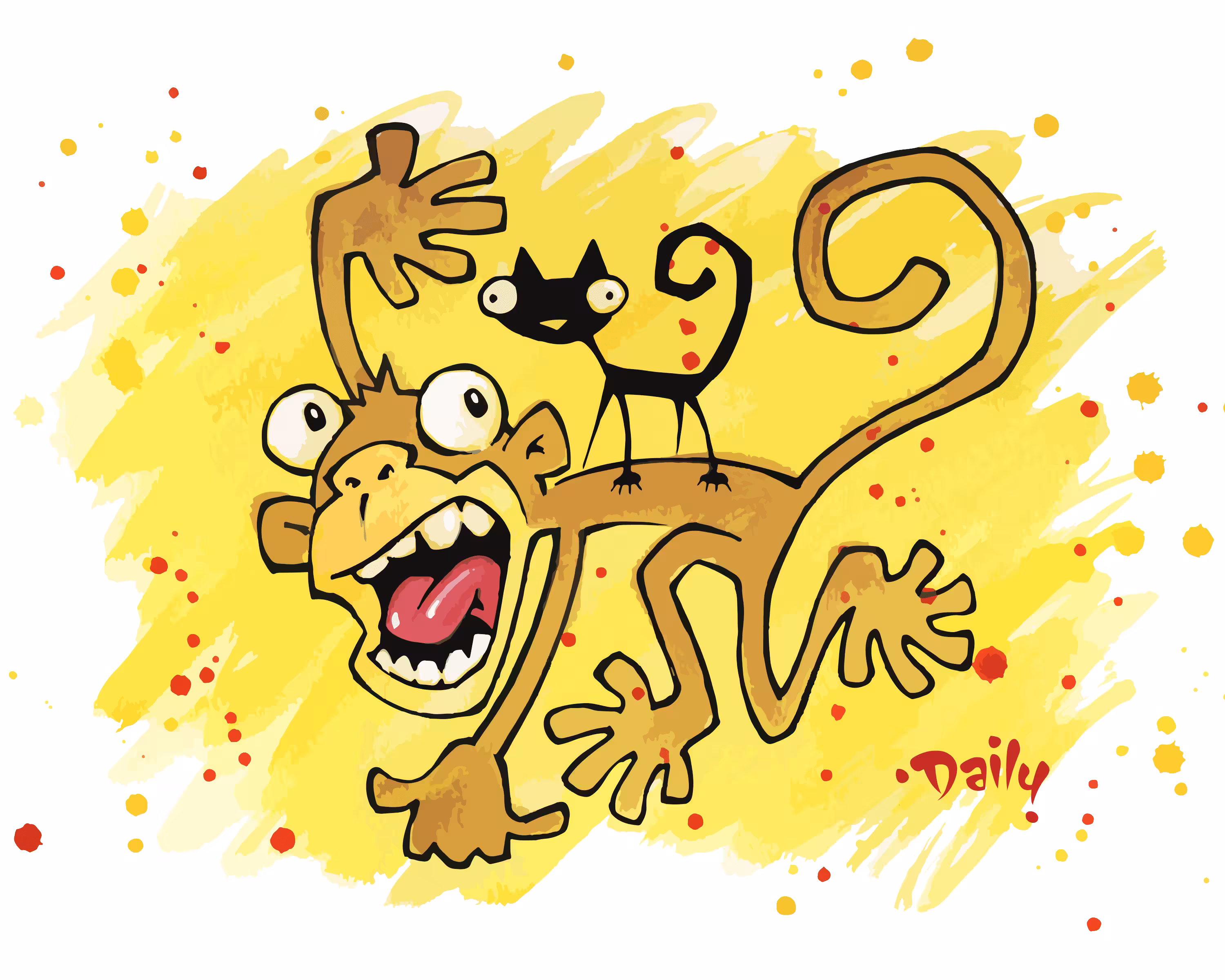 Monkey Don't Like No Kitty On Him's Back