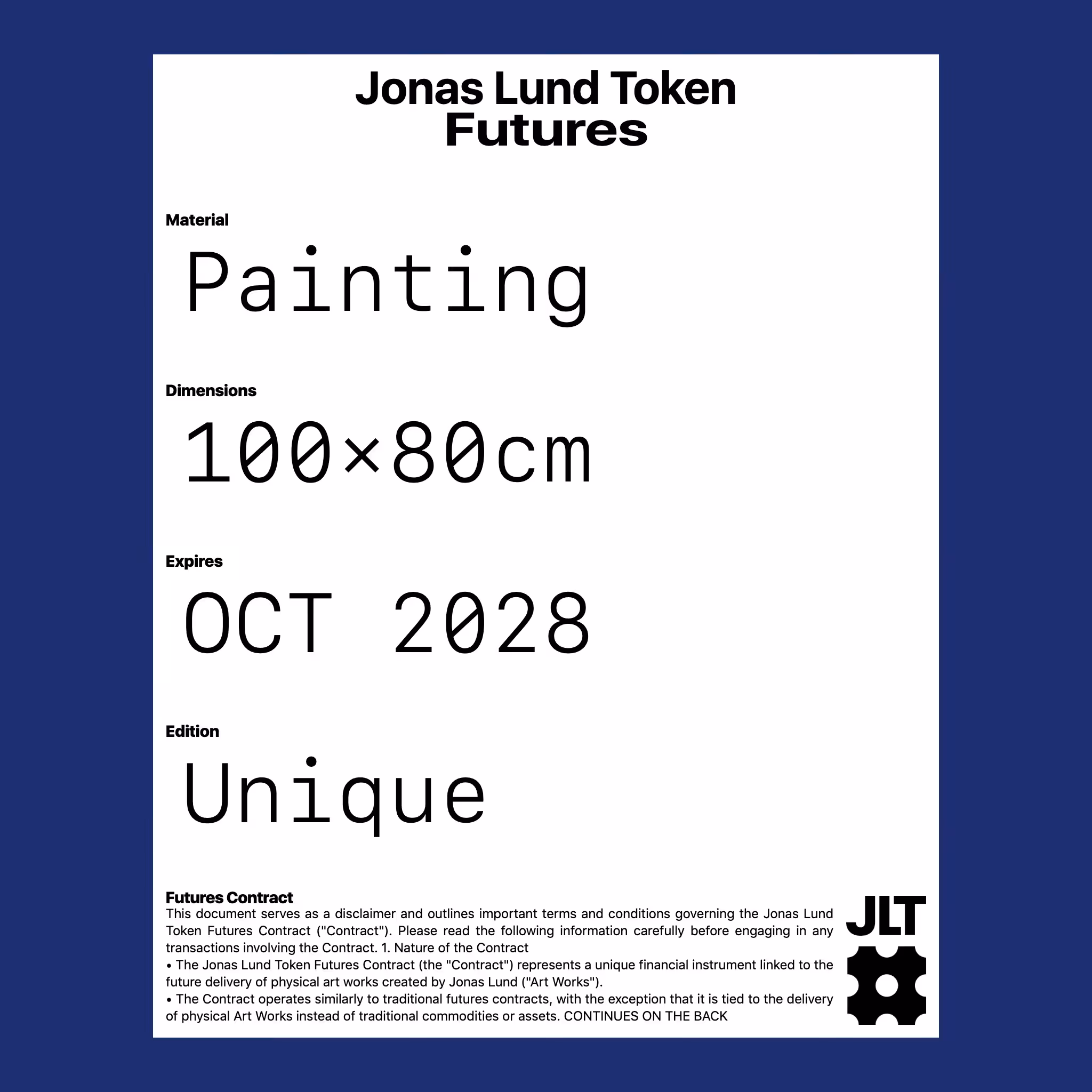 Jonas Lund Token Futures: Jonas Lund Token Future #5