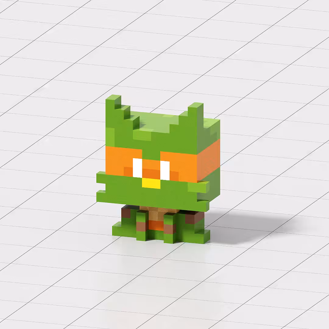 Crypto Voxel Cat #006