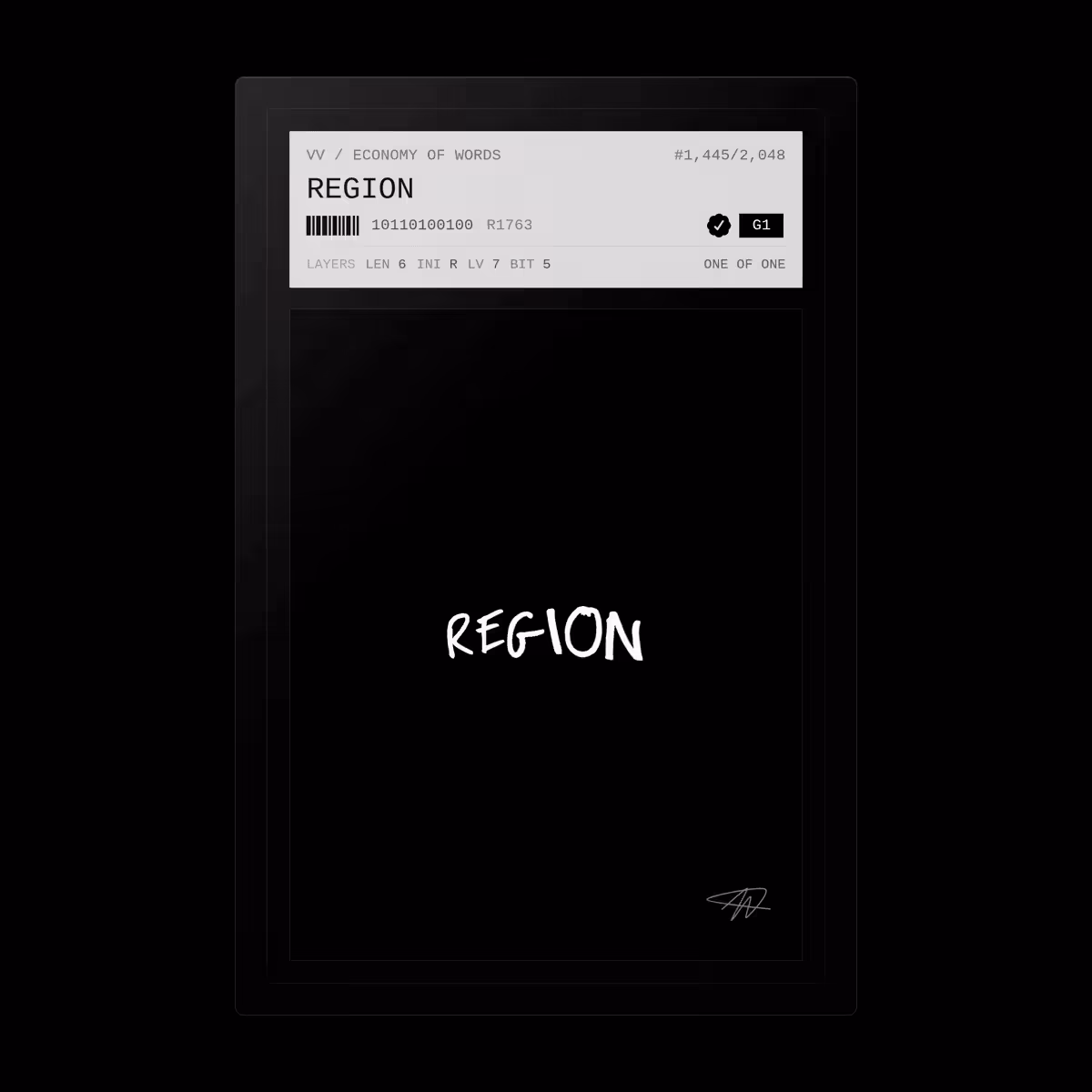 Economy of Words: REGION · #1445