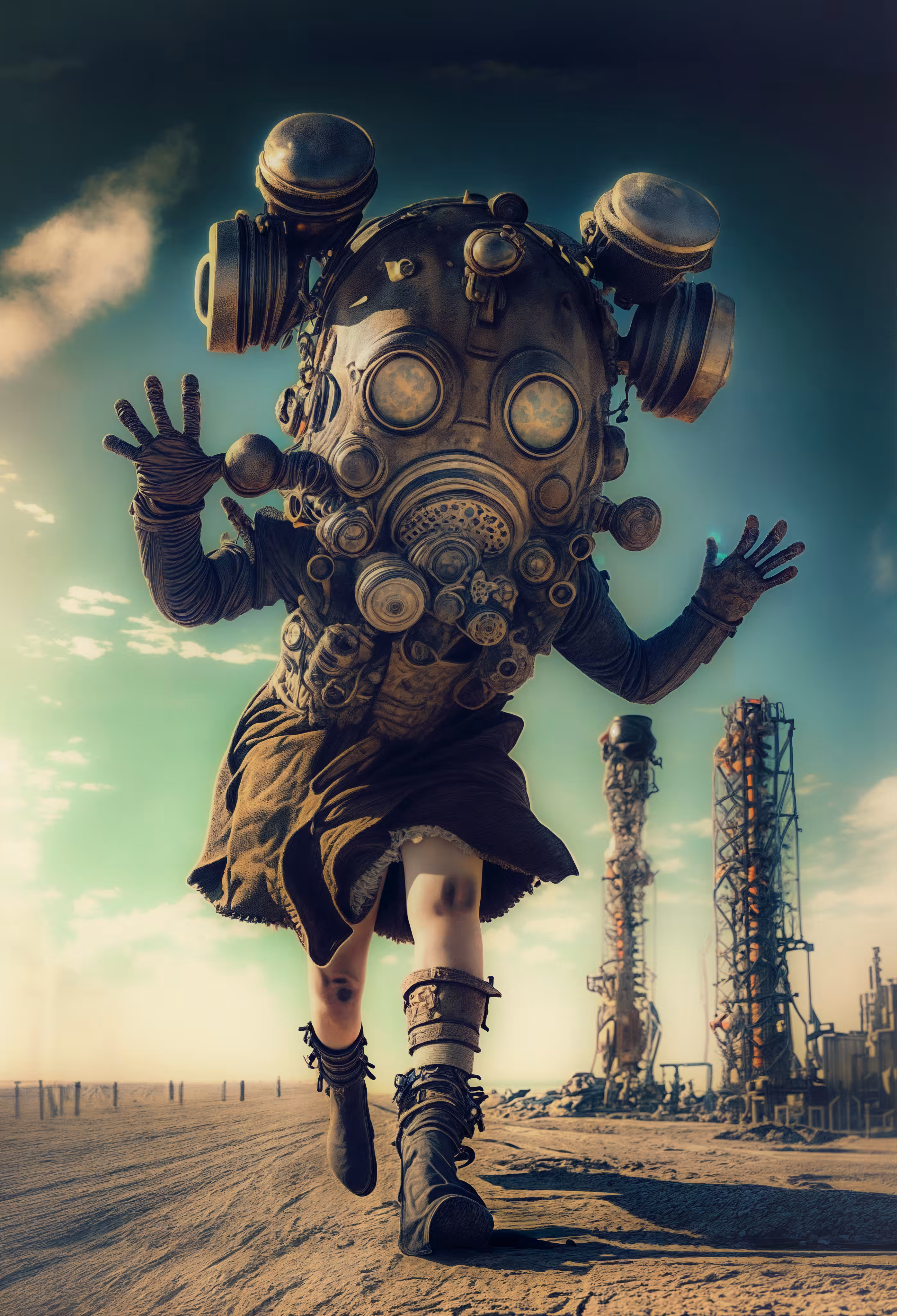 Peekaboo Gas Mask Girl 