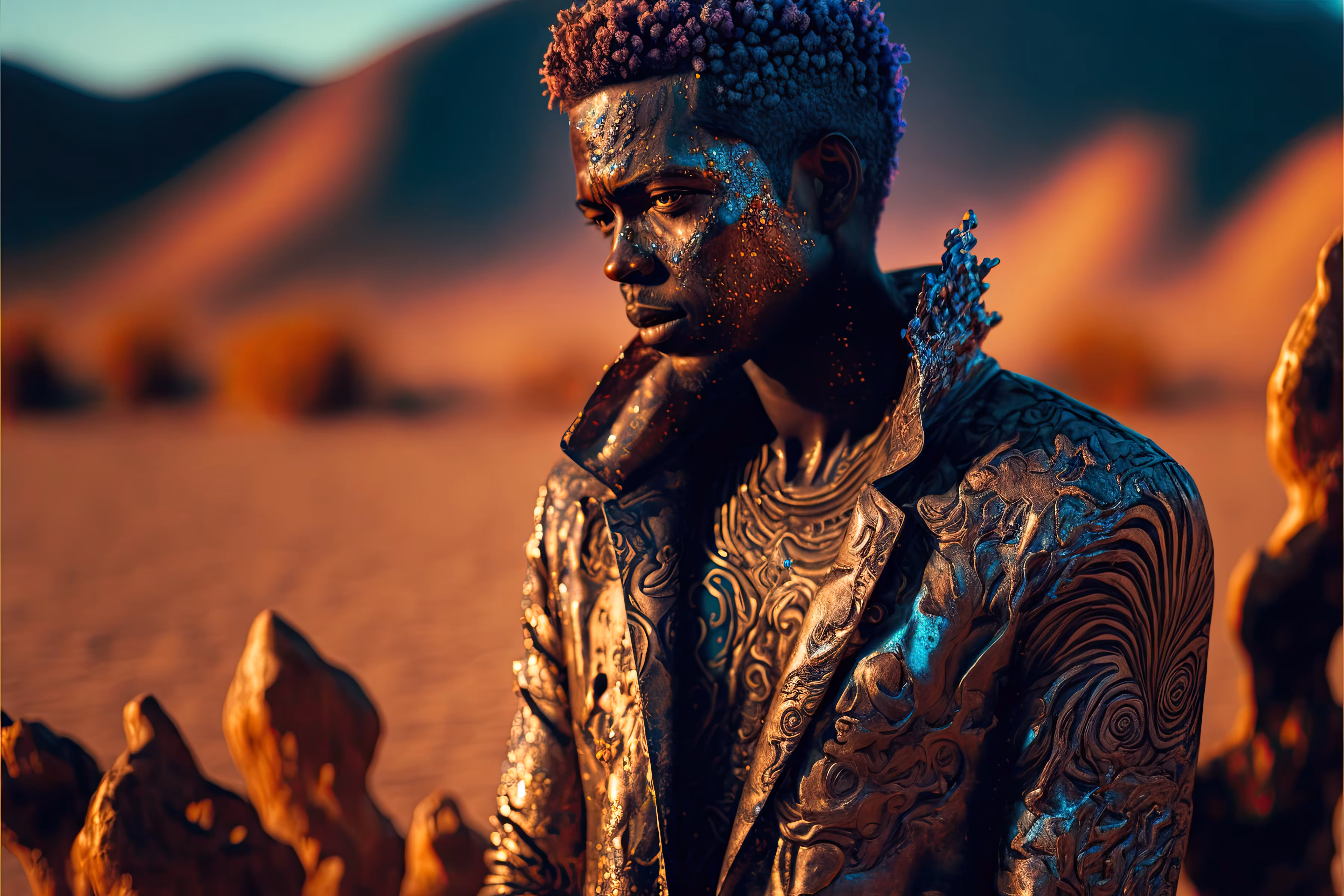 //// Nuclear Neon Copper Gold Jacket ////