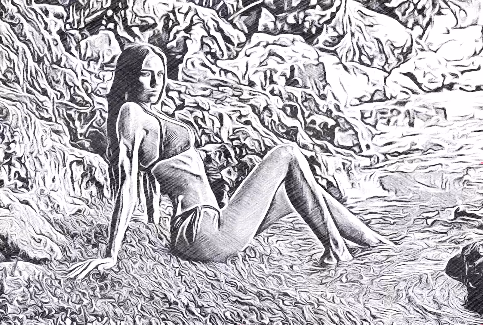 Drawing in litore puellae