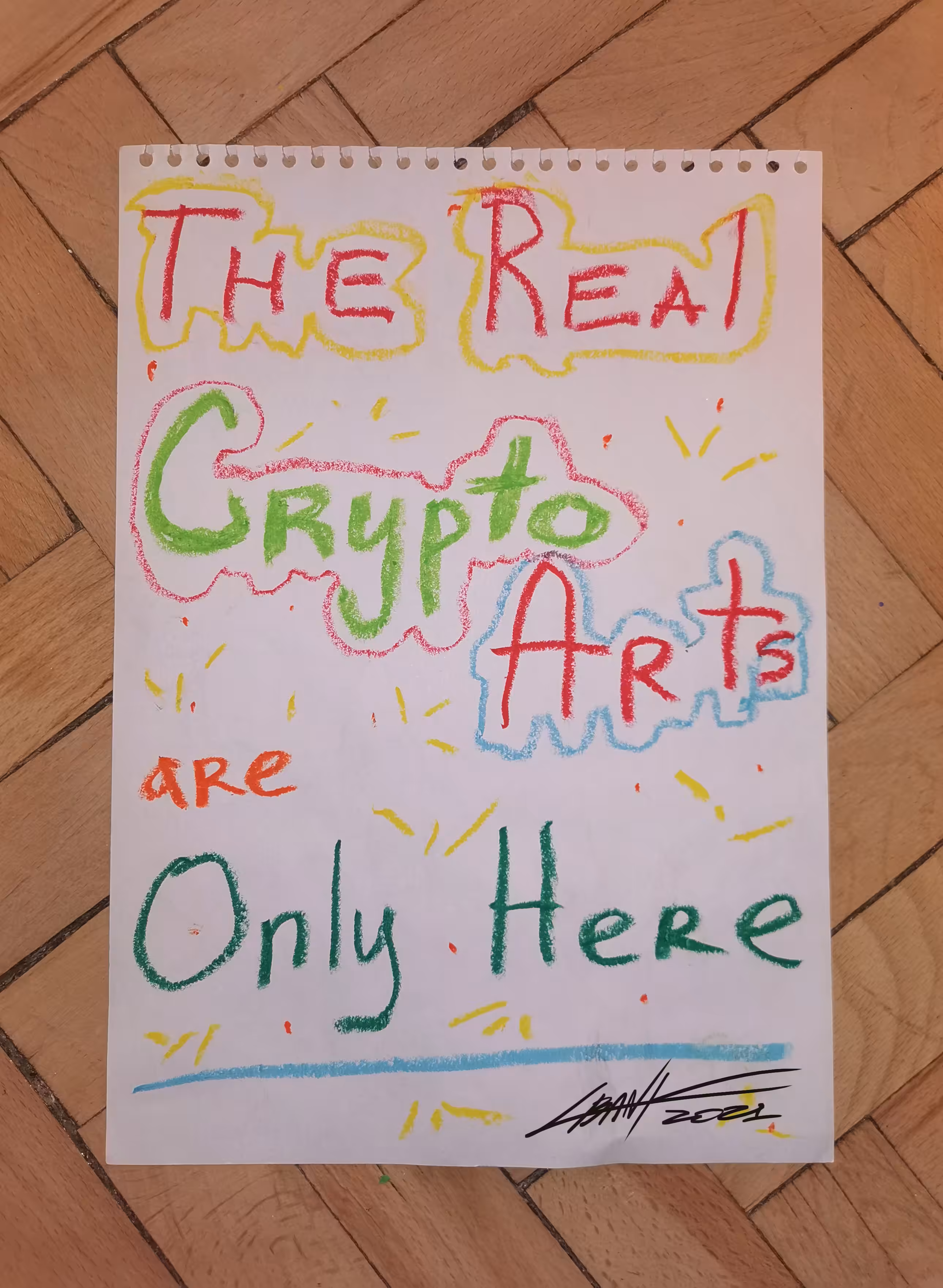 The Real Crypto art from Contemporary artist Rinatto Lbank