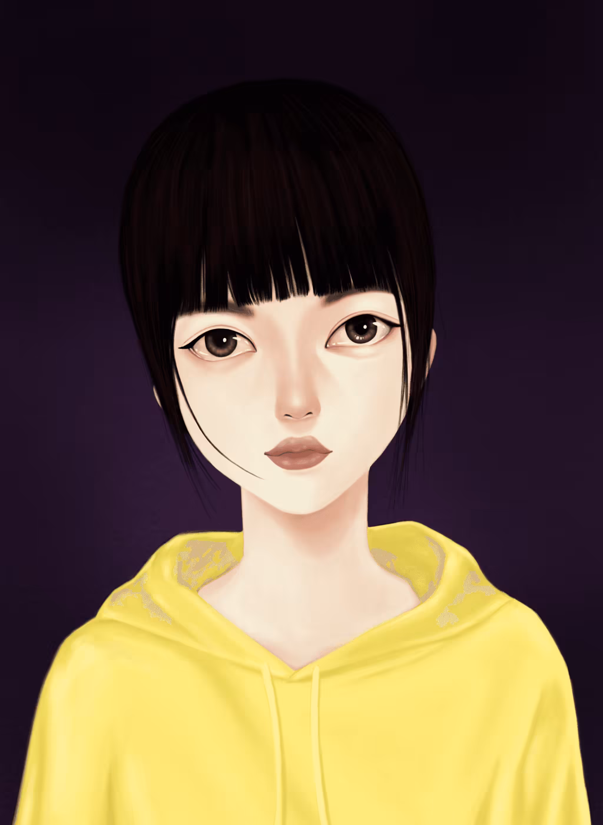 Mysterious Girl & Yellow Hoodie