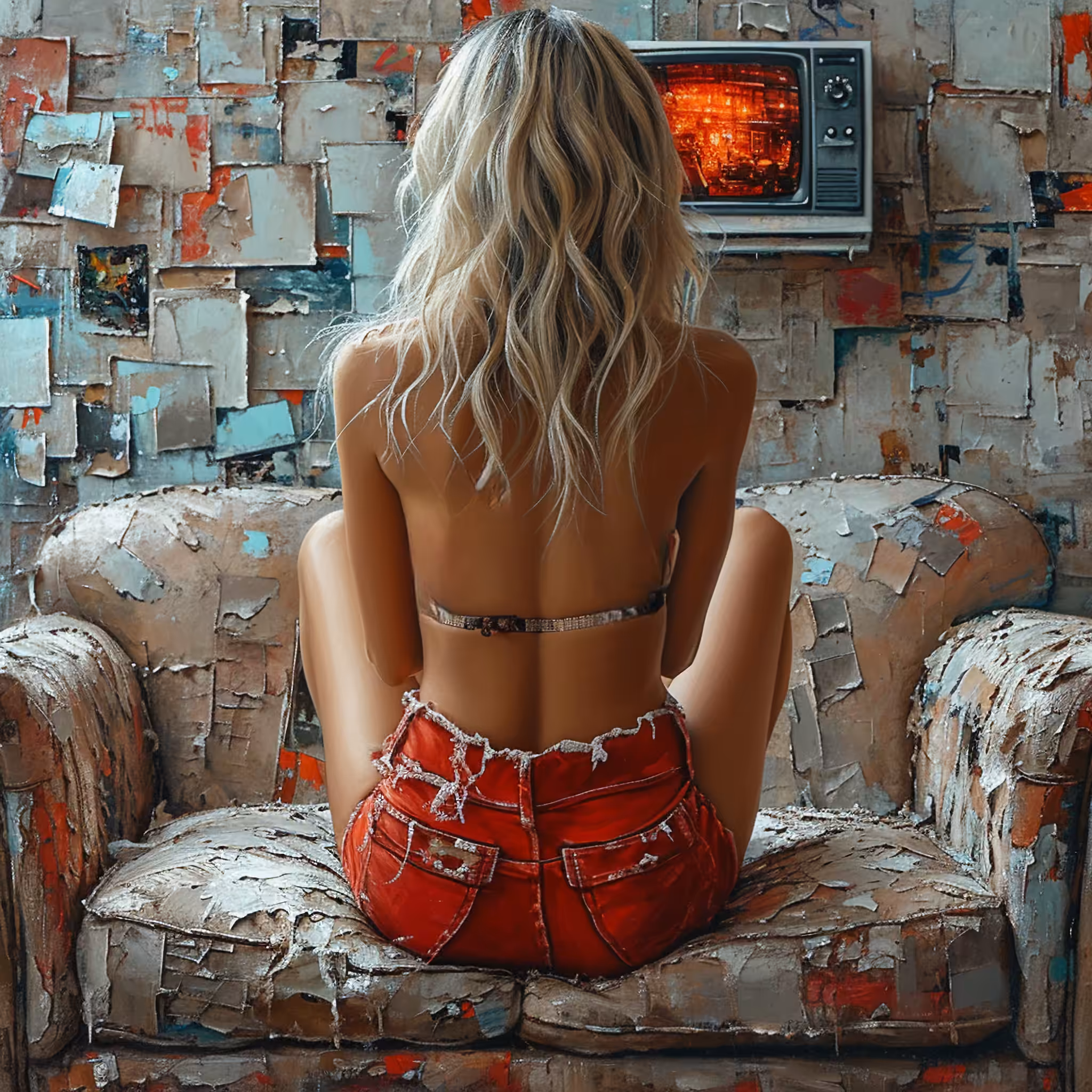 "Blonde in Red: Couch TV Watch"