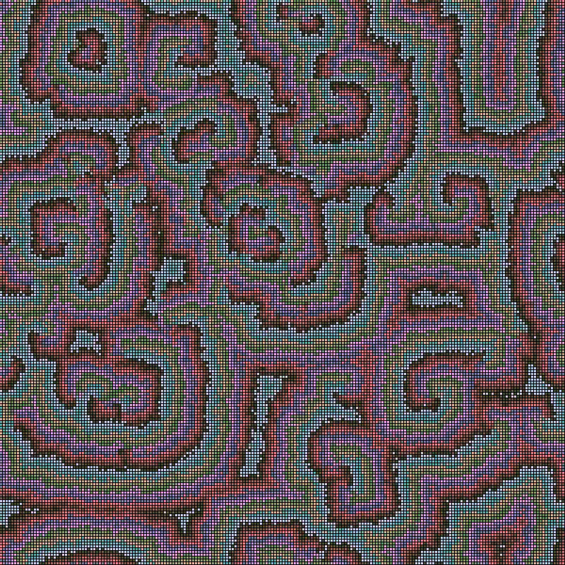 Reaction Diffusion Cellular Automata #46