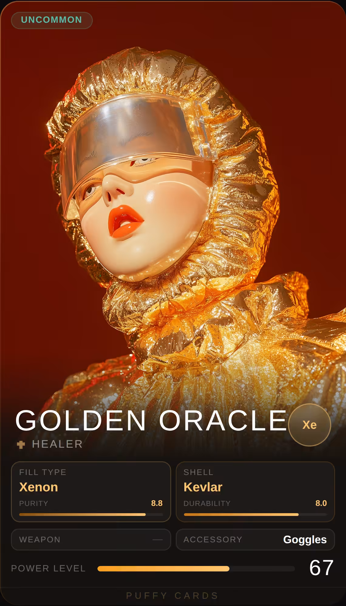 Puffy Cards: Golden Oracle