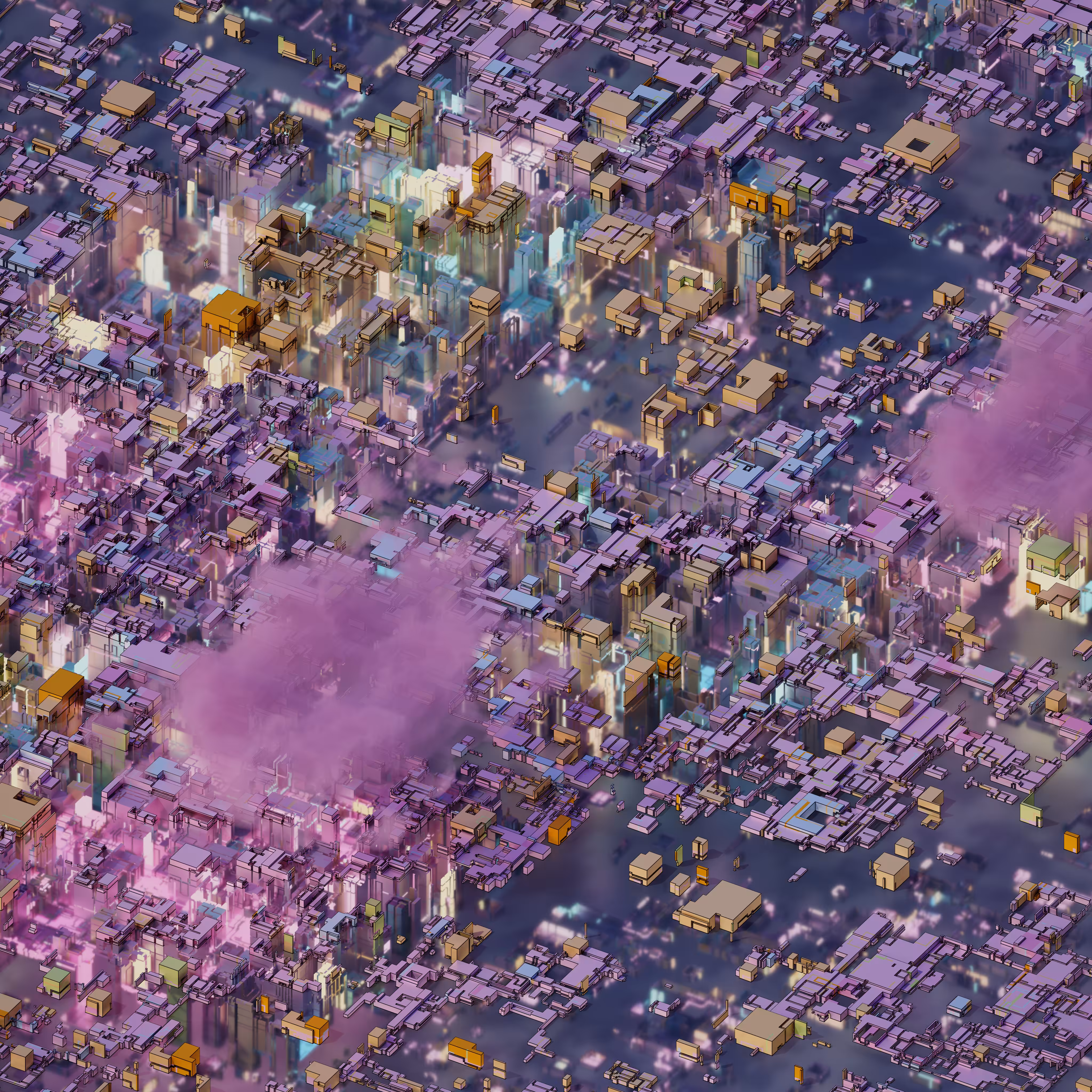 Abstract Voxel City 1