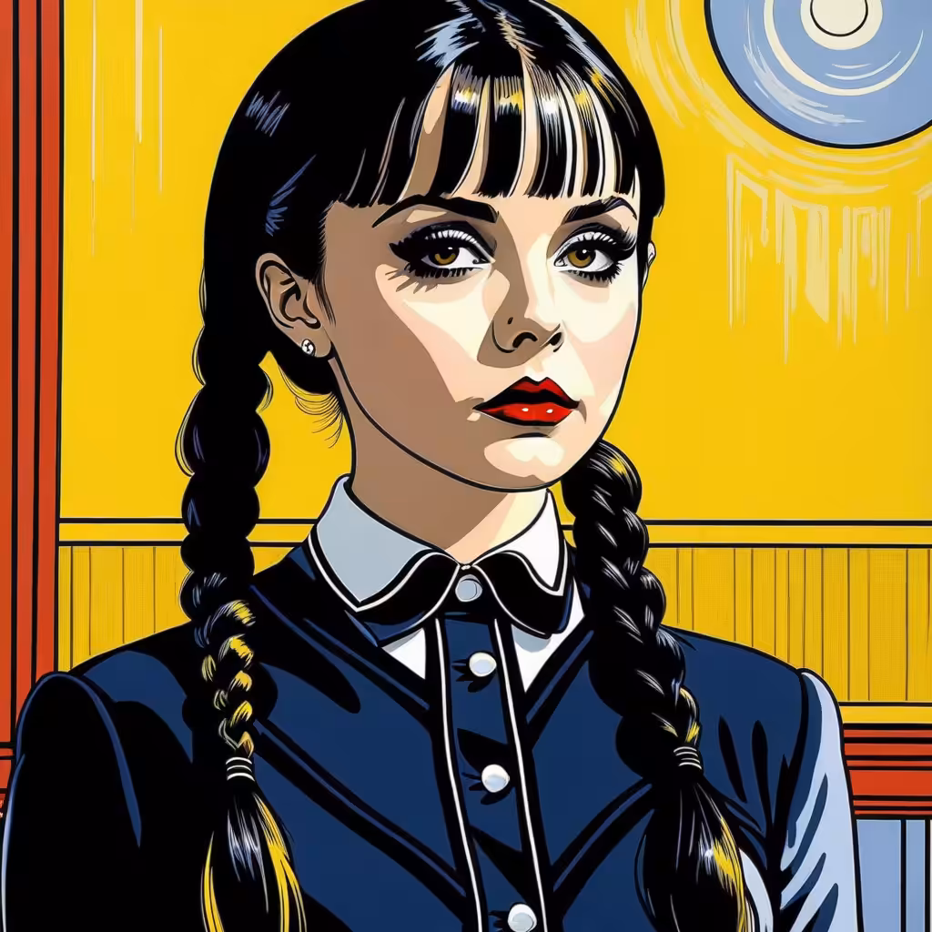 Addams go Pop Art: Wednesday goes Pop #7