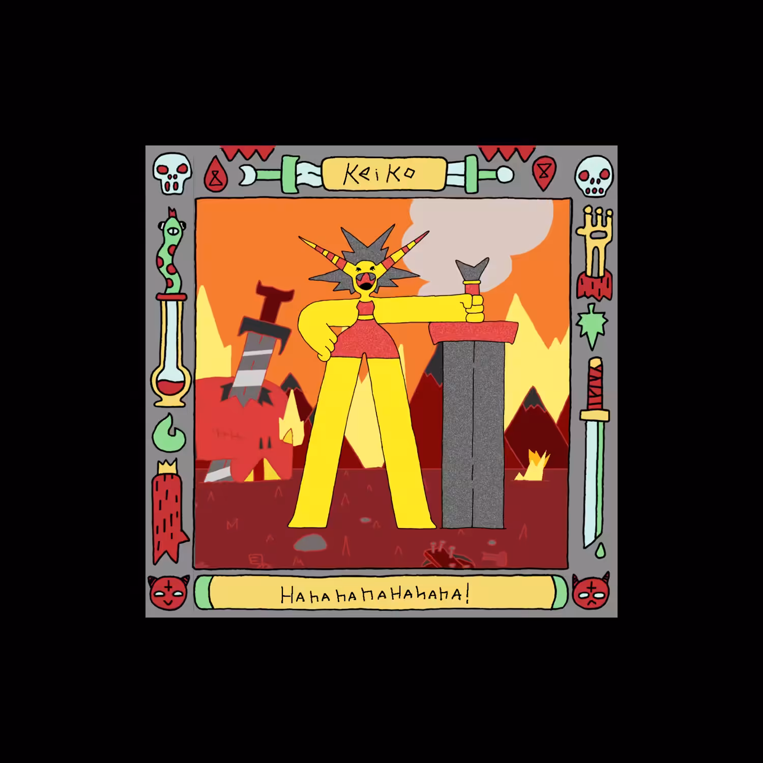 "Demonz" by Ramenyanen (me). Card 8. Keiko.