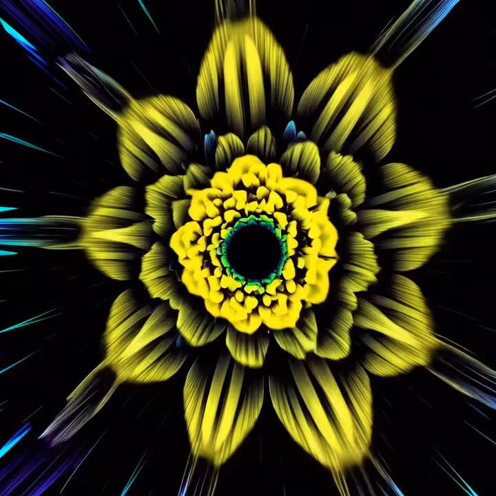 Neon Flower Symphony