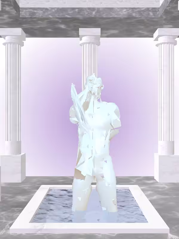 HeavenComputer: The Praying Light Blue Man #735