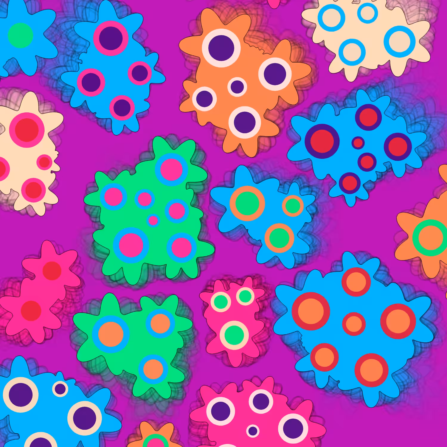 Geometric colorful shapes (Free edition) #134