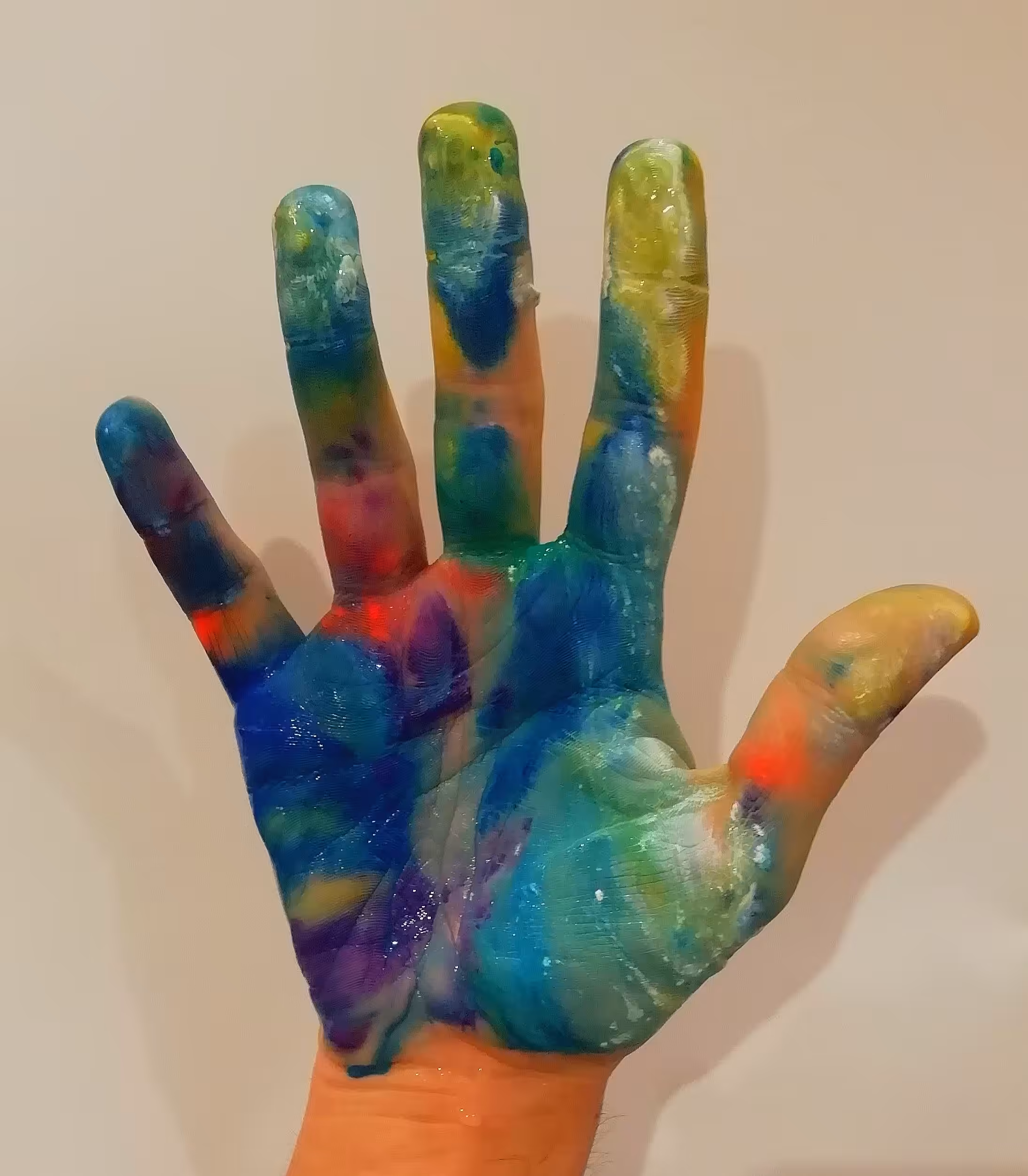 Artist's hand.