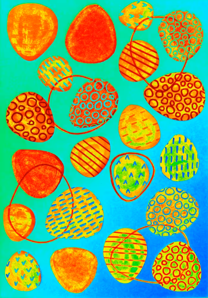 Neon Coneflower Abstract Digital Art