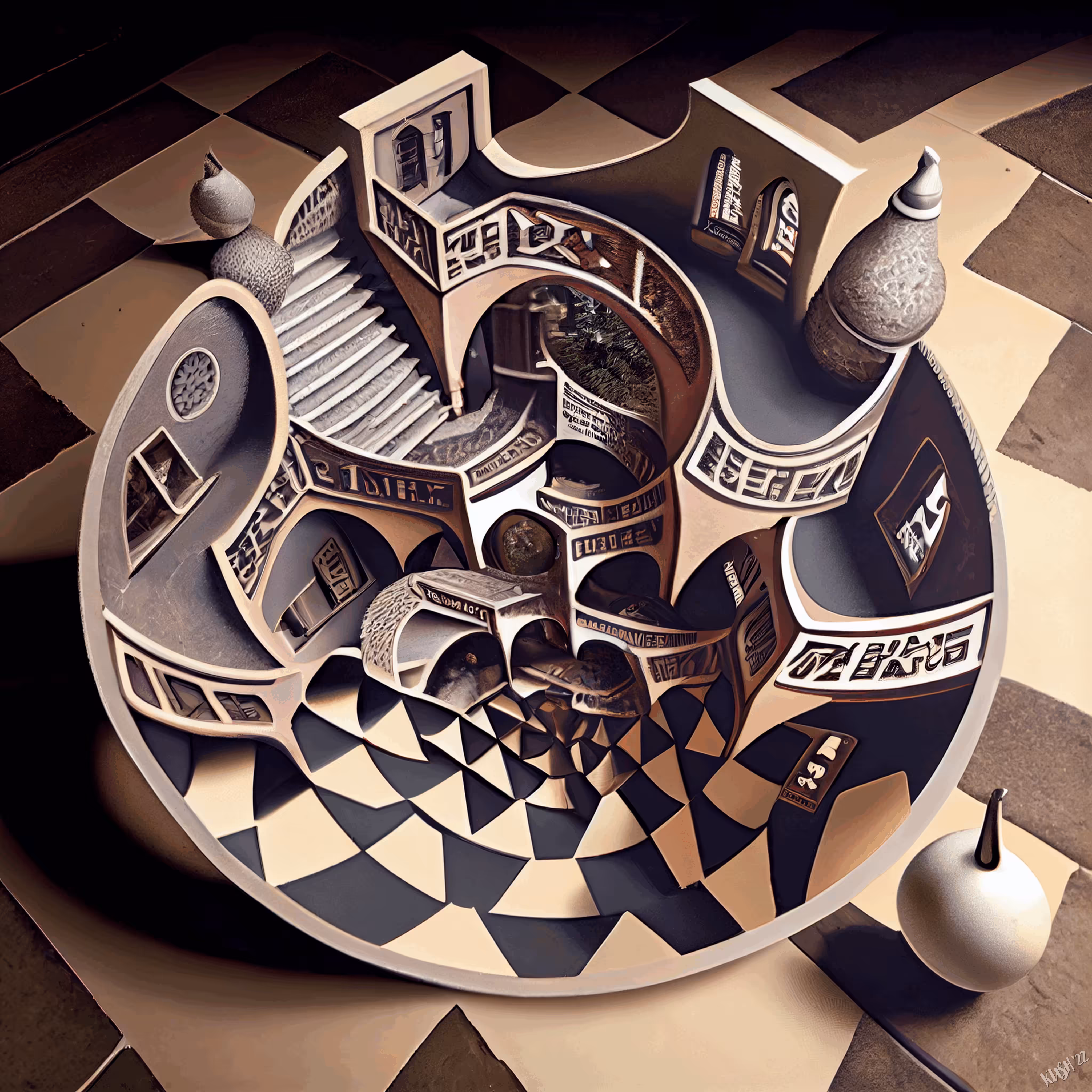 Swirling Symmetrical Spirals